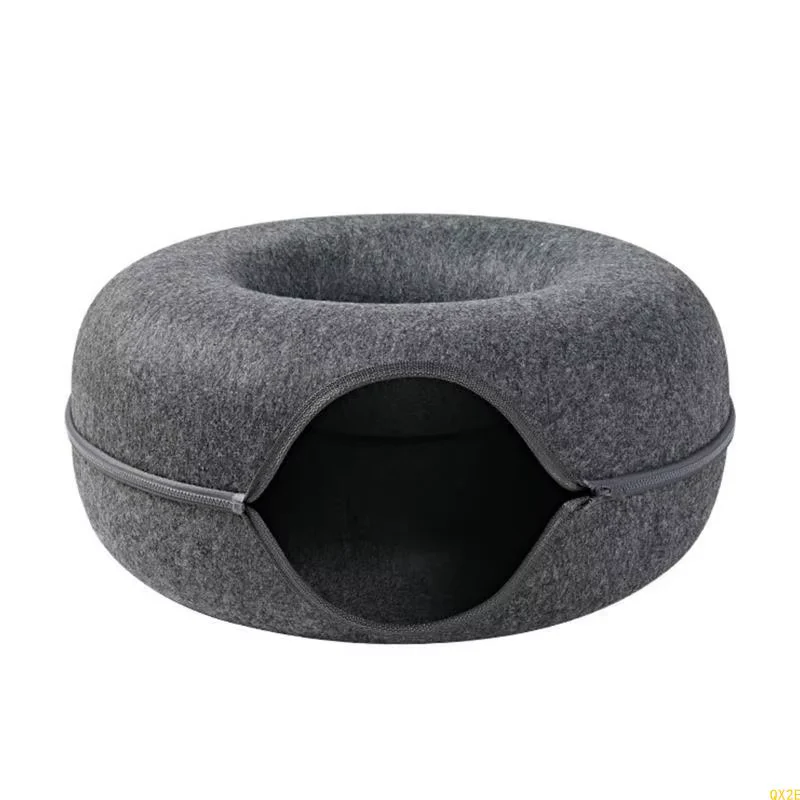 Whiskerway Tunnel Bed – 2-In-1 Cozy Hideout & Play Tube for Curious Kittens
