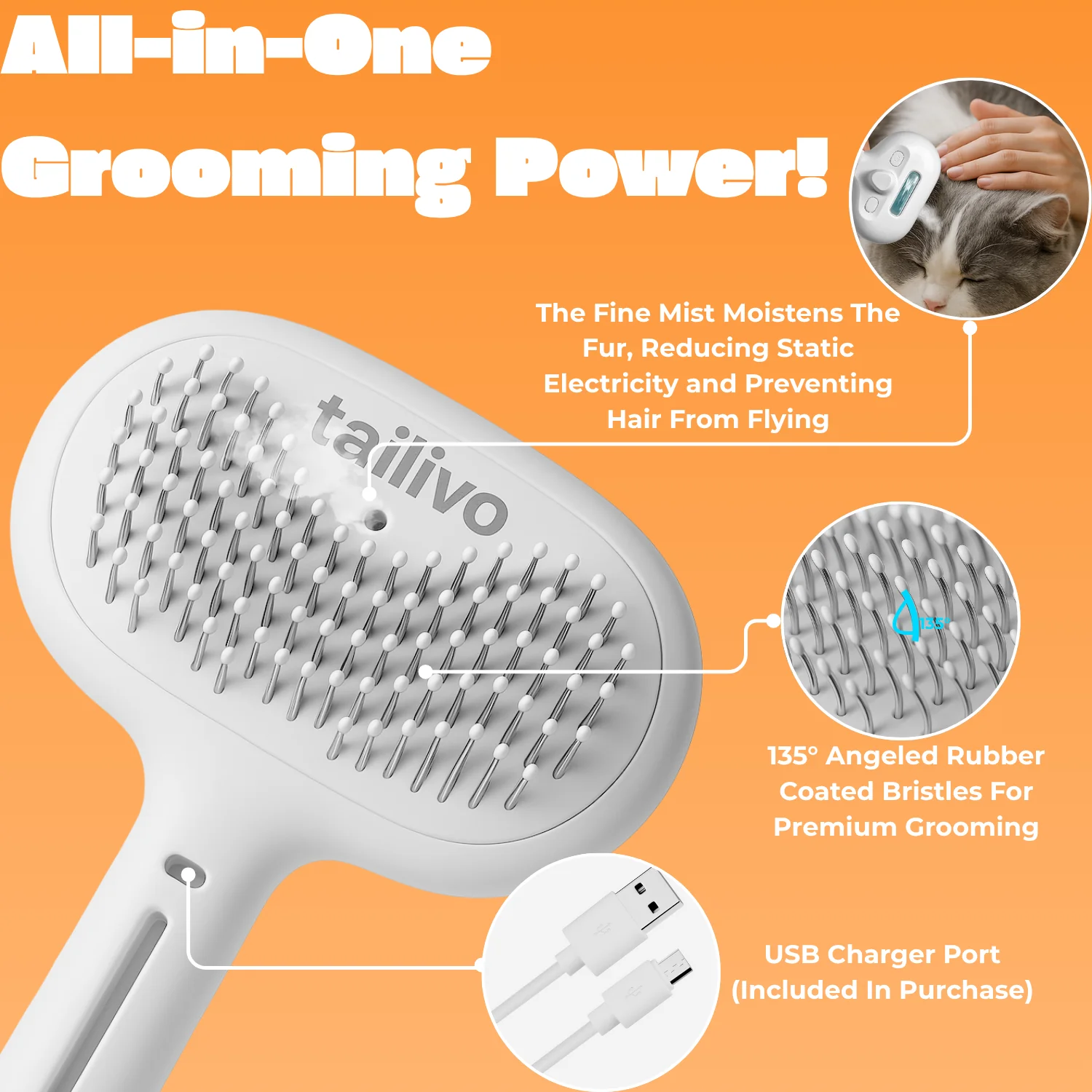 Tailivo Shedding Control Mist Brush
