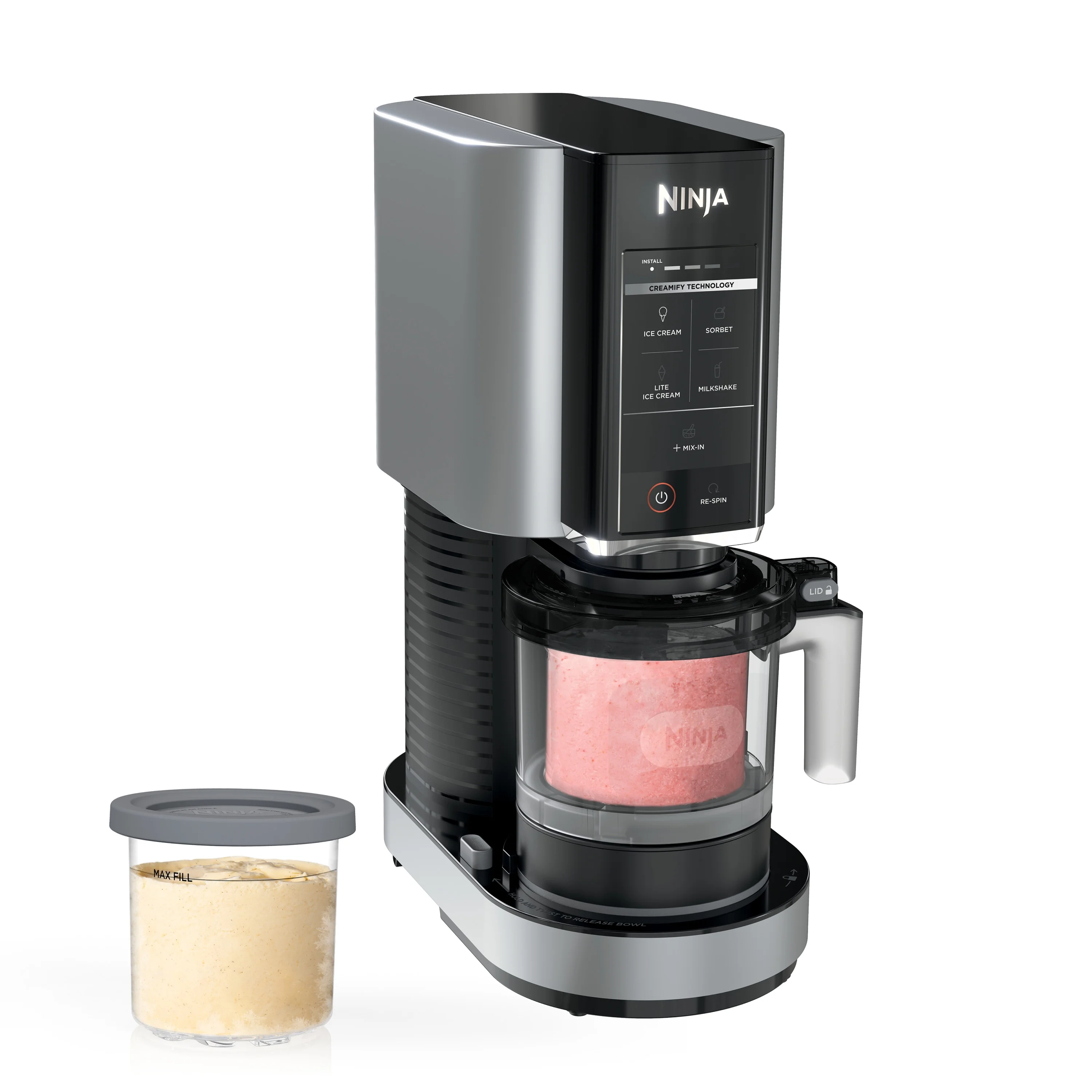 Ninja™ CREAMi™ Máquina de Helados, 5 Programas con un Solo Toque, con 2 Potes Incluidos