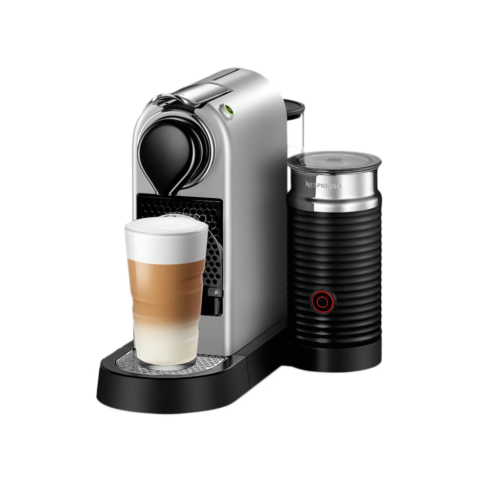 Máquina de Café Espresso Automática Nespresso Citiz con Espumador de Leche Aeroccino Plateada