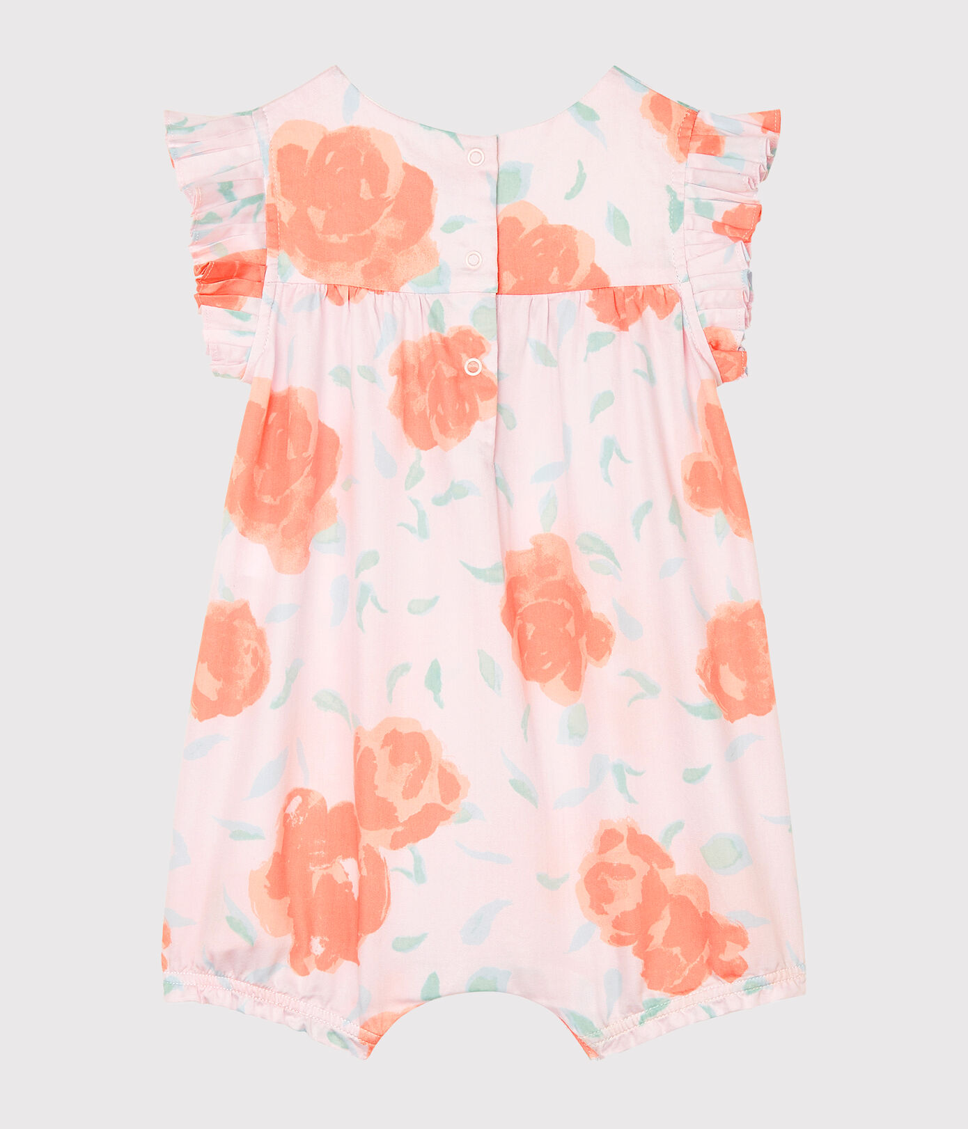Combicourt bébé fille en satin imprimé