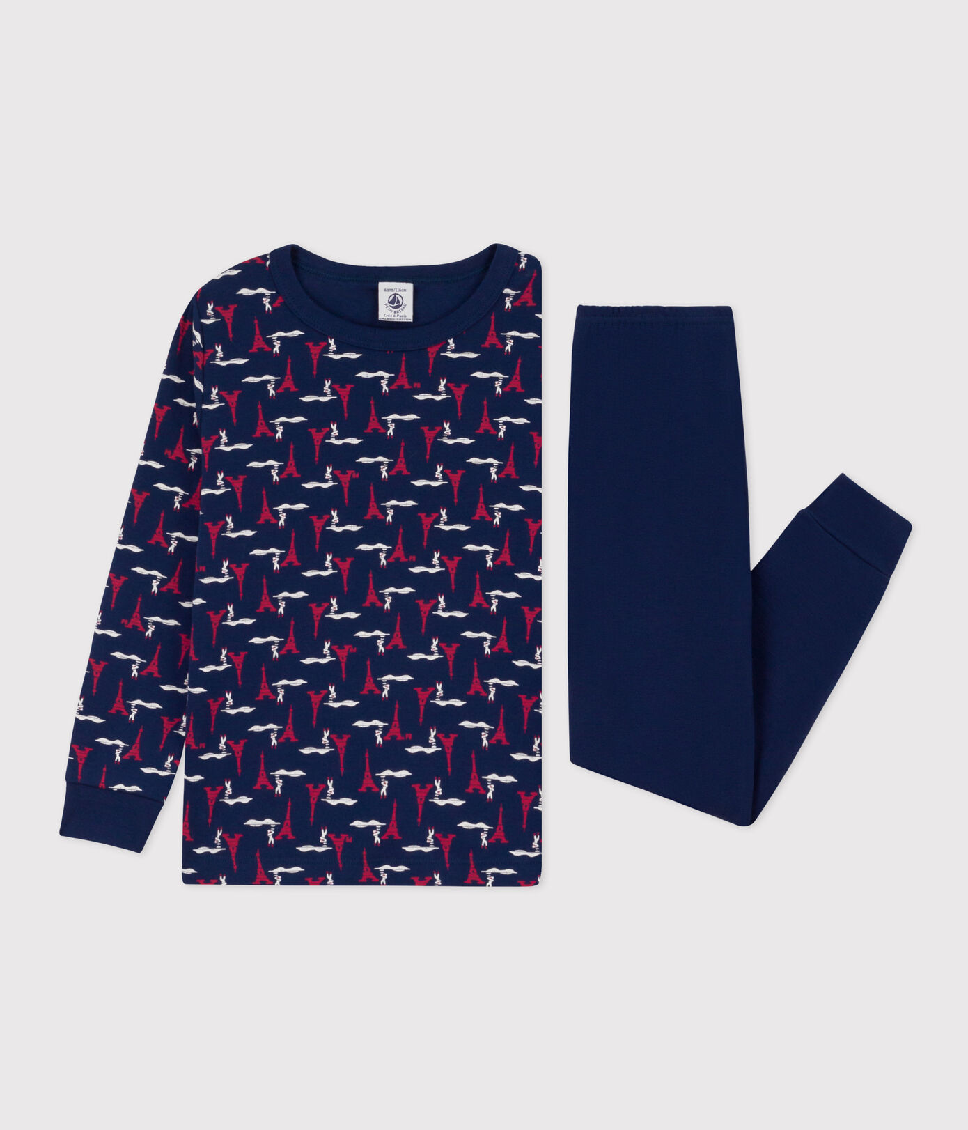Pyjama Paris en coton petite fille/petit garon