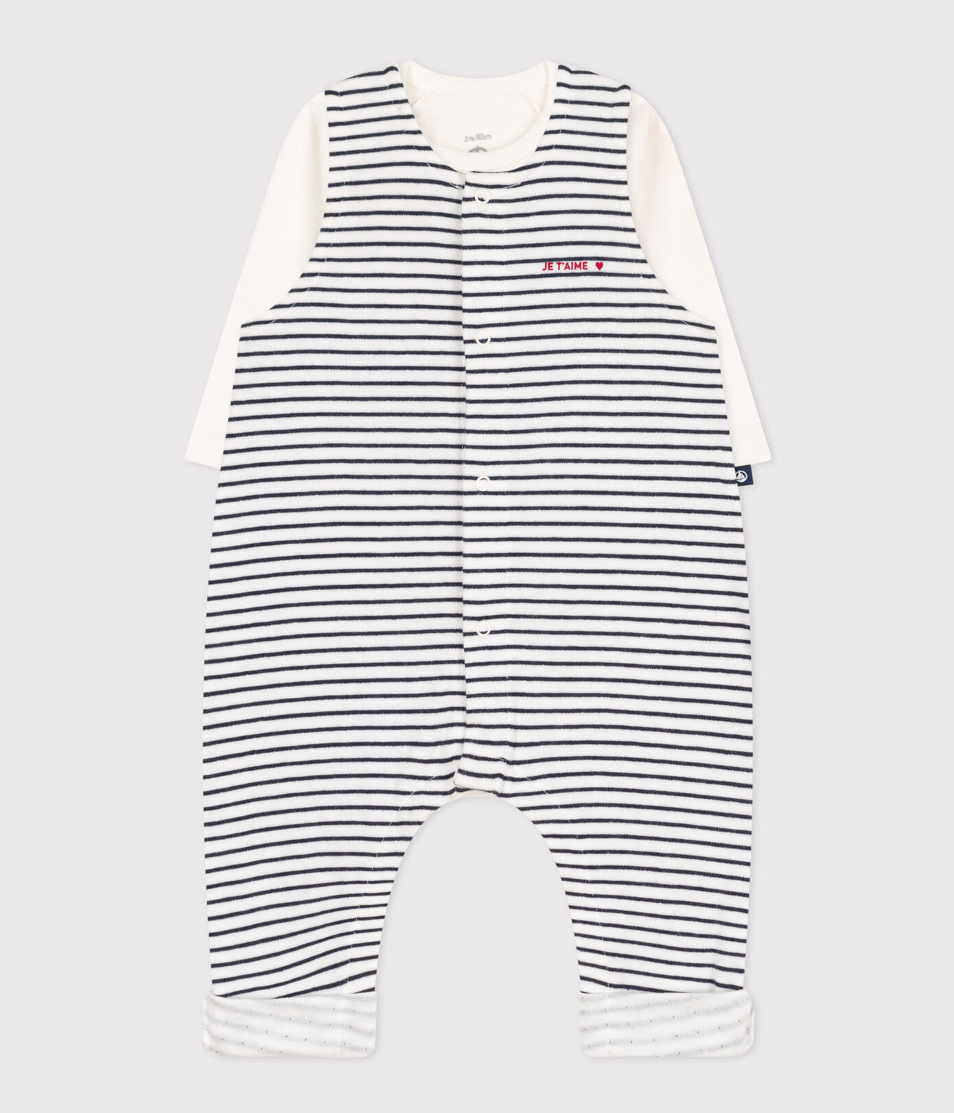 Ensemble combinaison et body en coton bébé