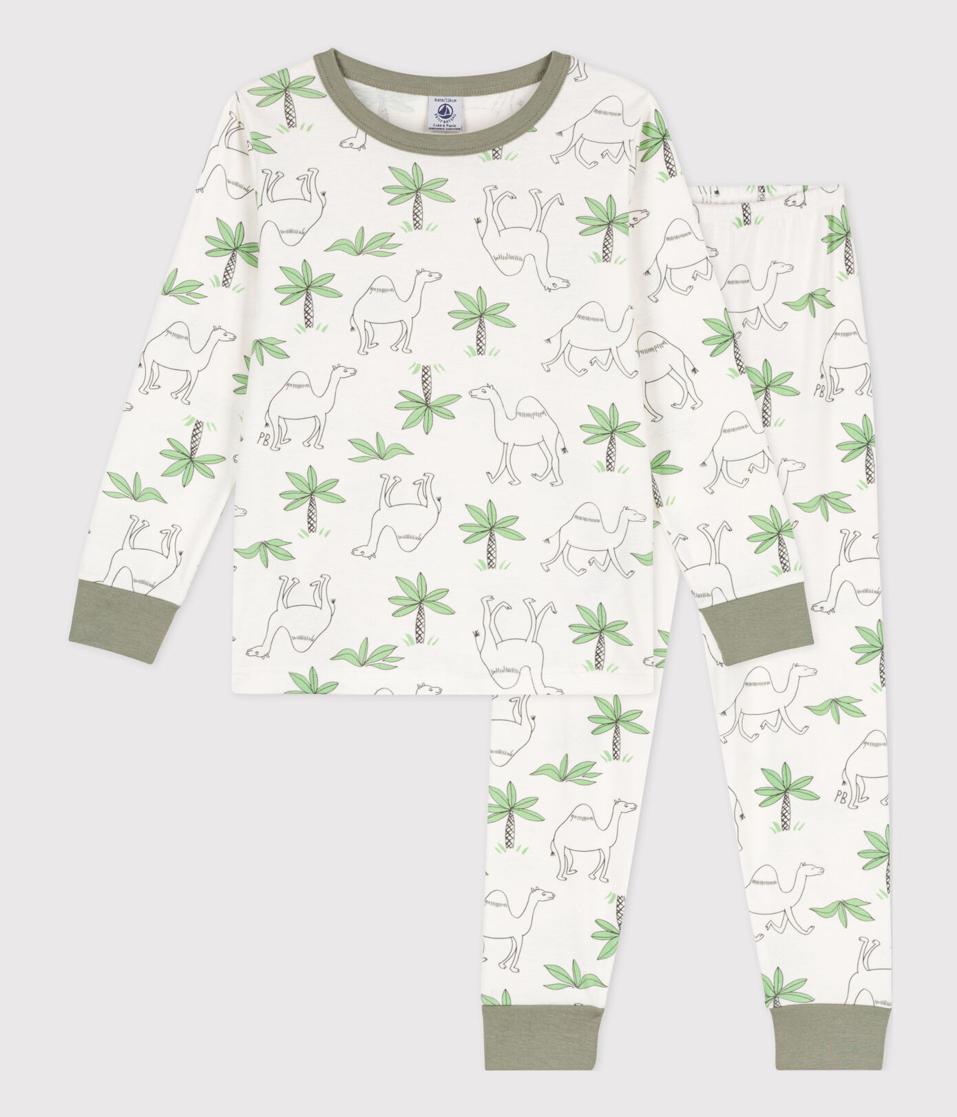 Pyjama dromadaires en coton petite fille/petit garon