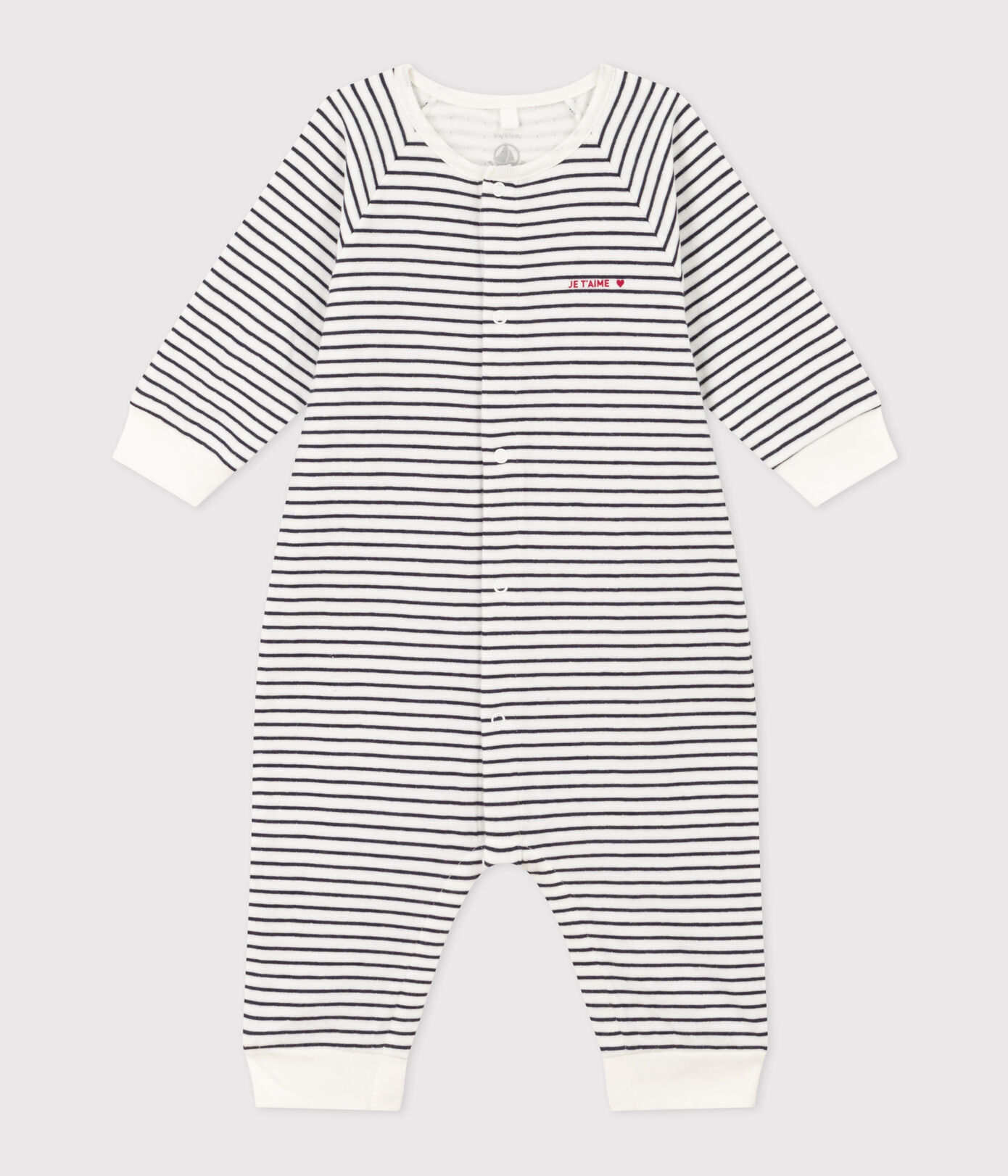 Combinaison rayée en tubique bébé