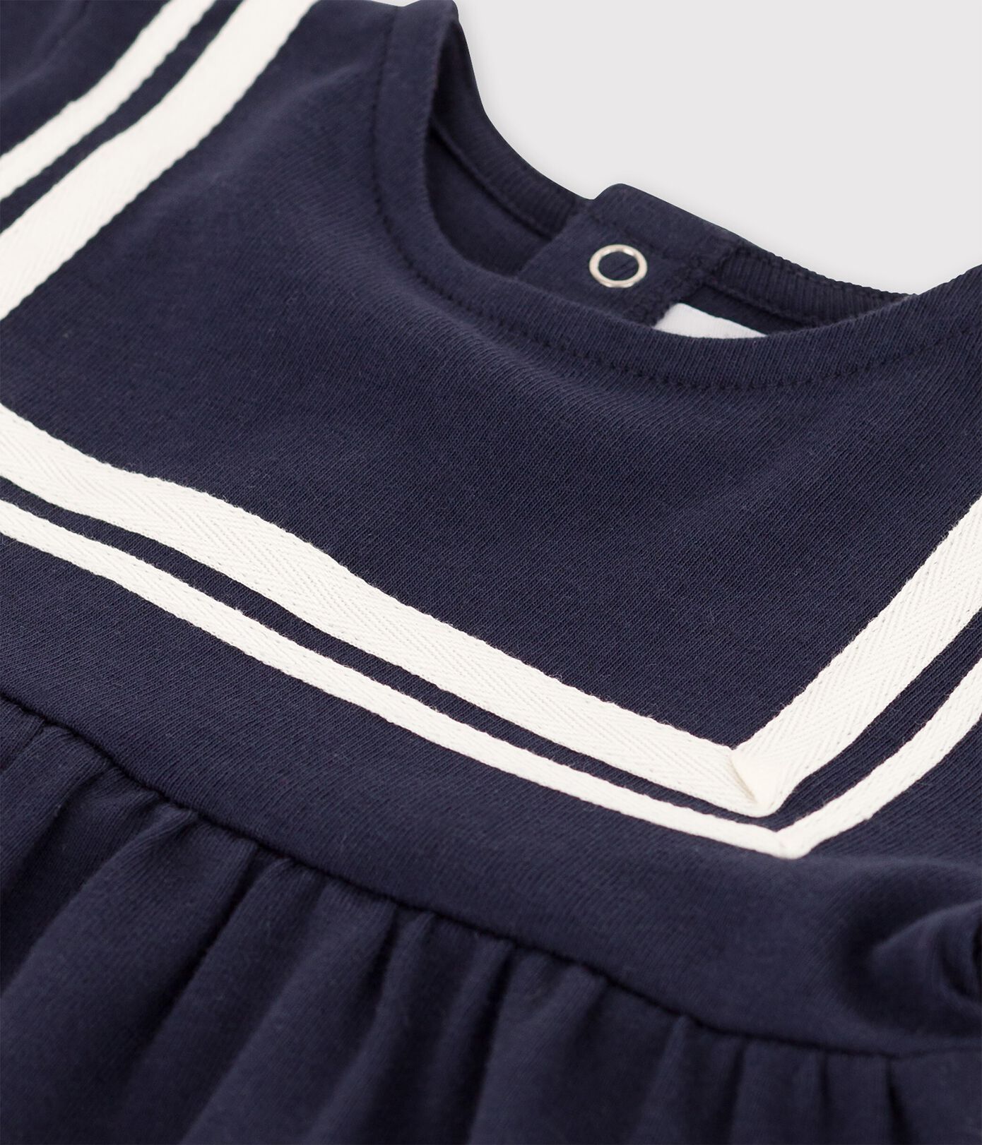 Robe style marin en coton bio bébé
