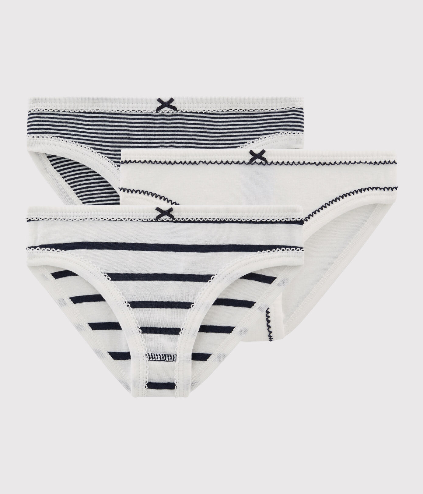 Lot de 3 culottes rayées petite fille