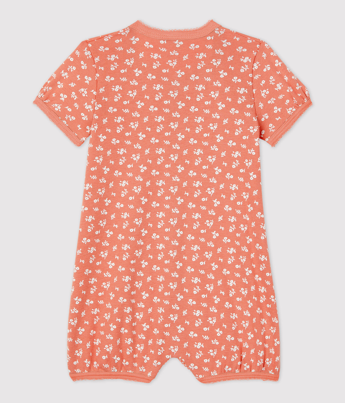 Combicourt fleuri bébé en coton biologique