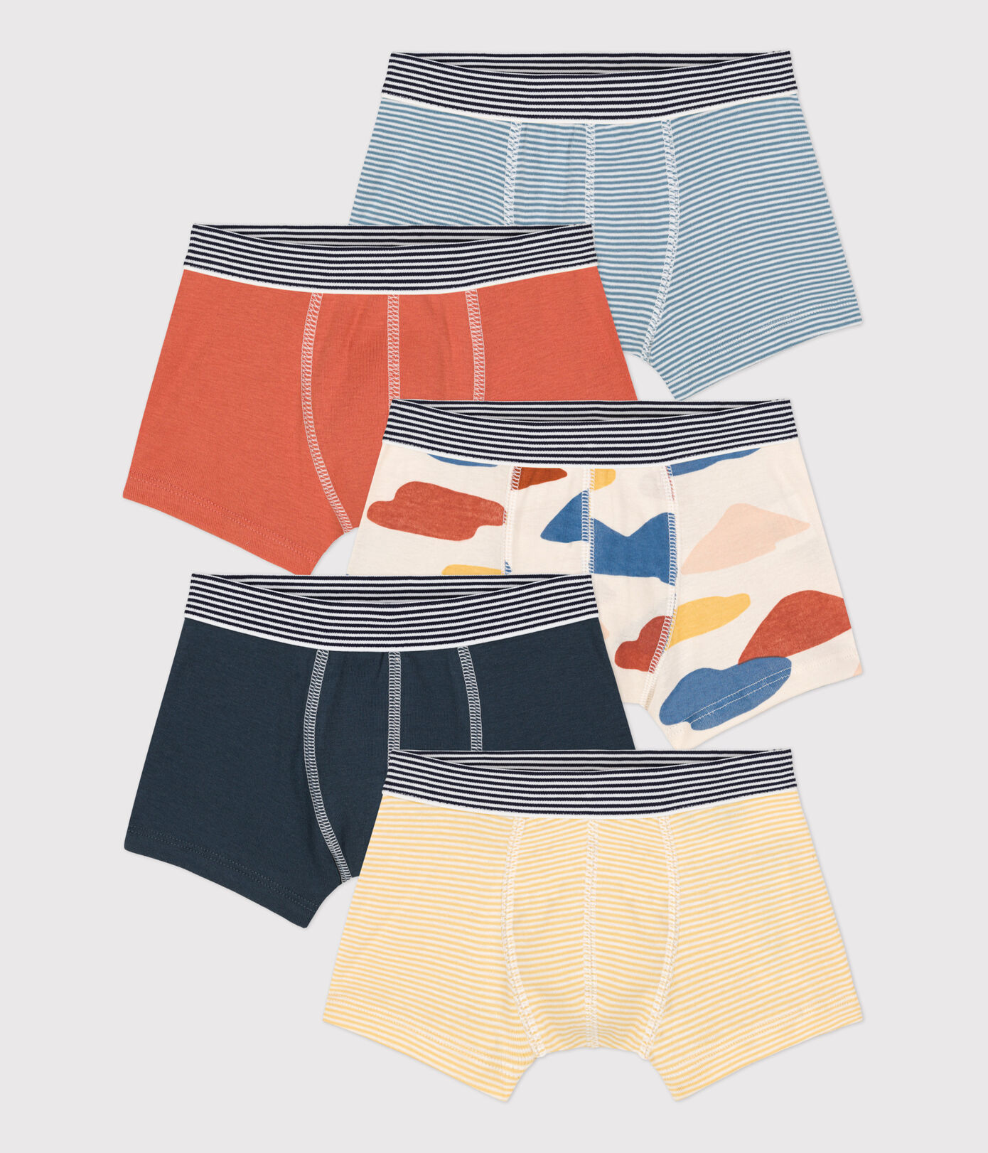 Lot de 5 boxers petit garon en coton