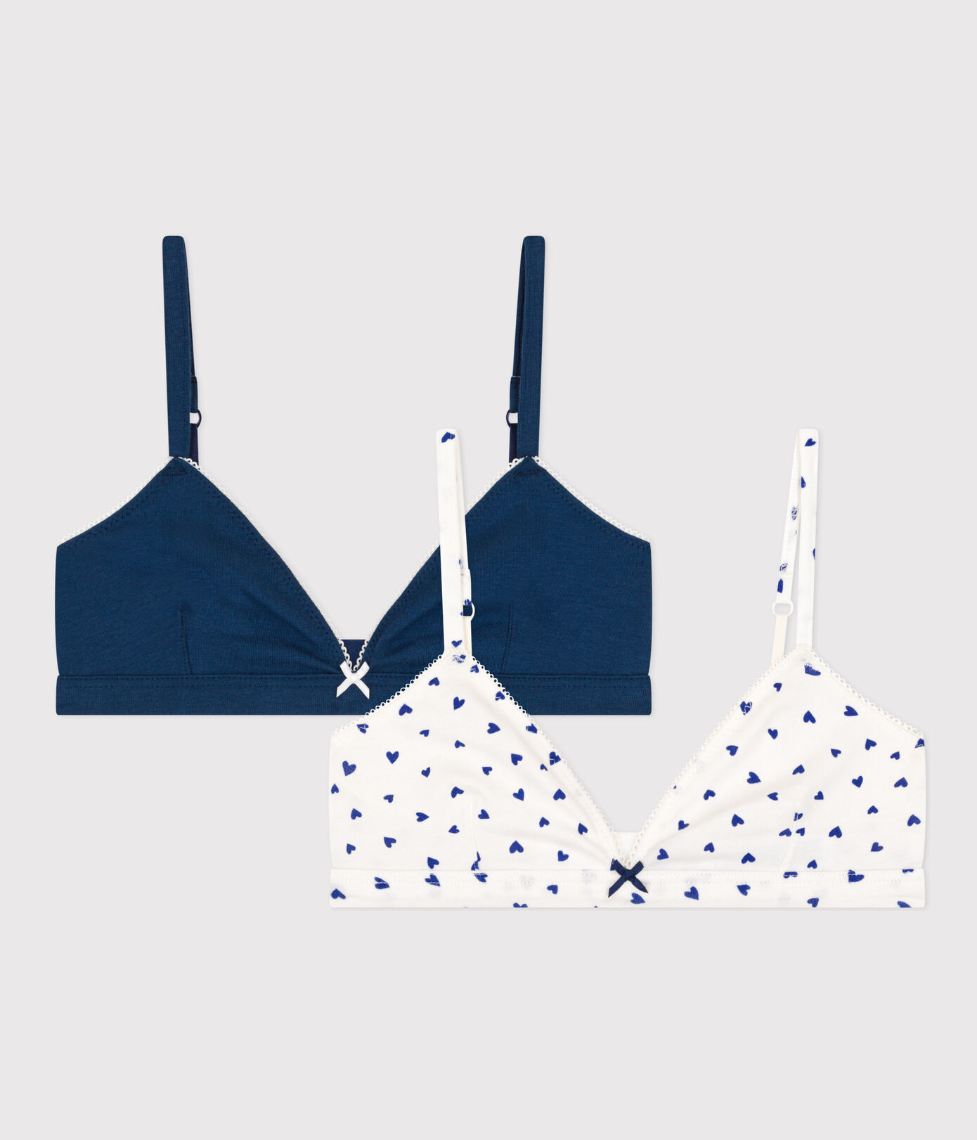 Lot de 2 soutiens gorge cur en coton et élasthanne fille