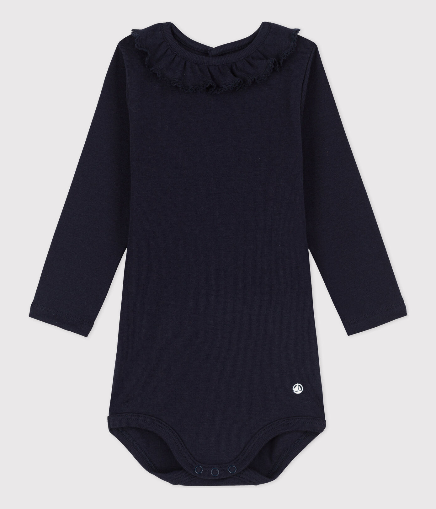 Body manches longues bébé à collerette en coton