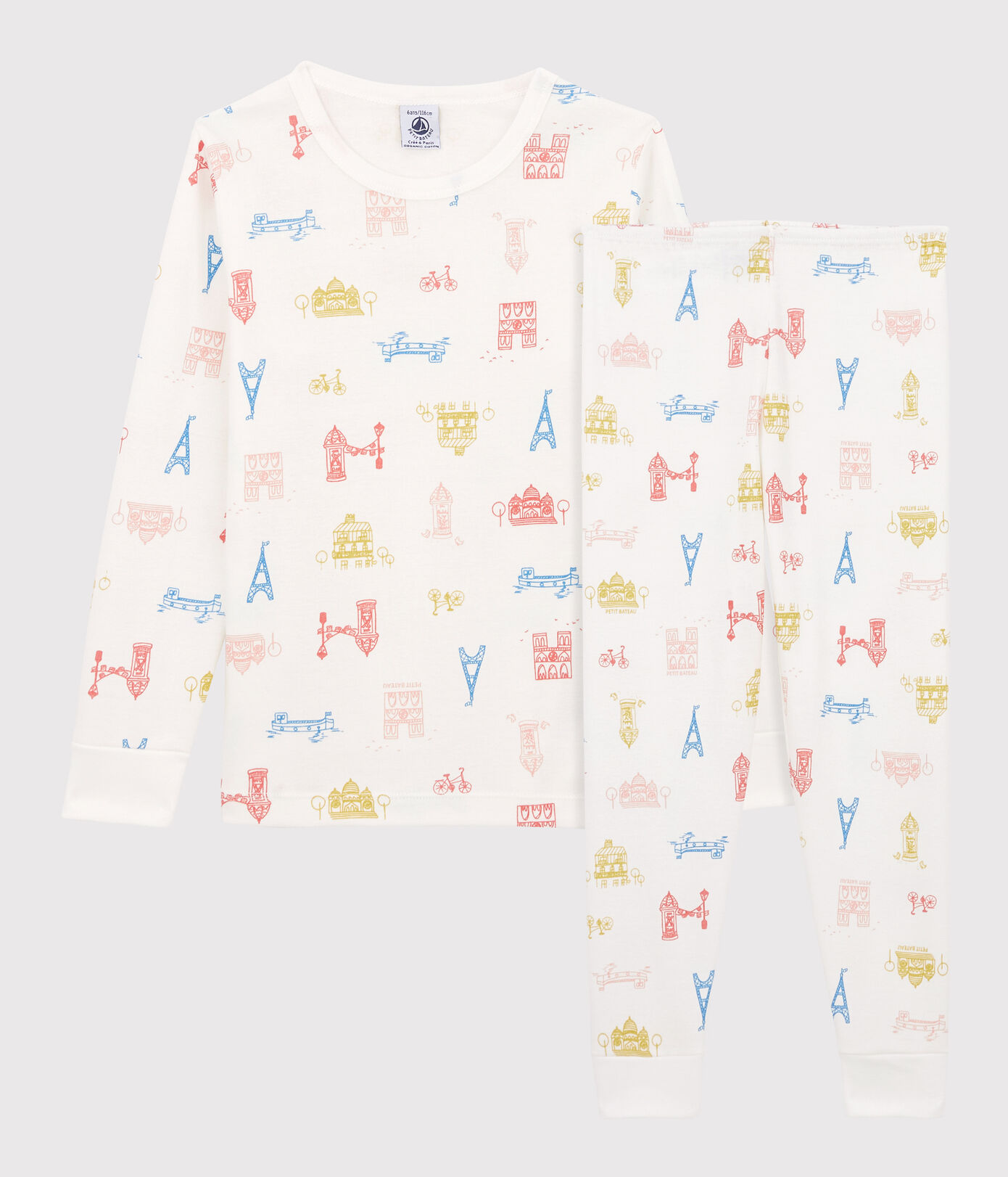 Pyjama Paris petite fille/petit garon en coton