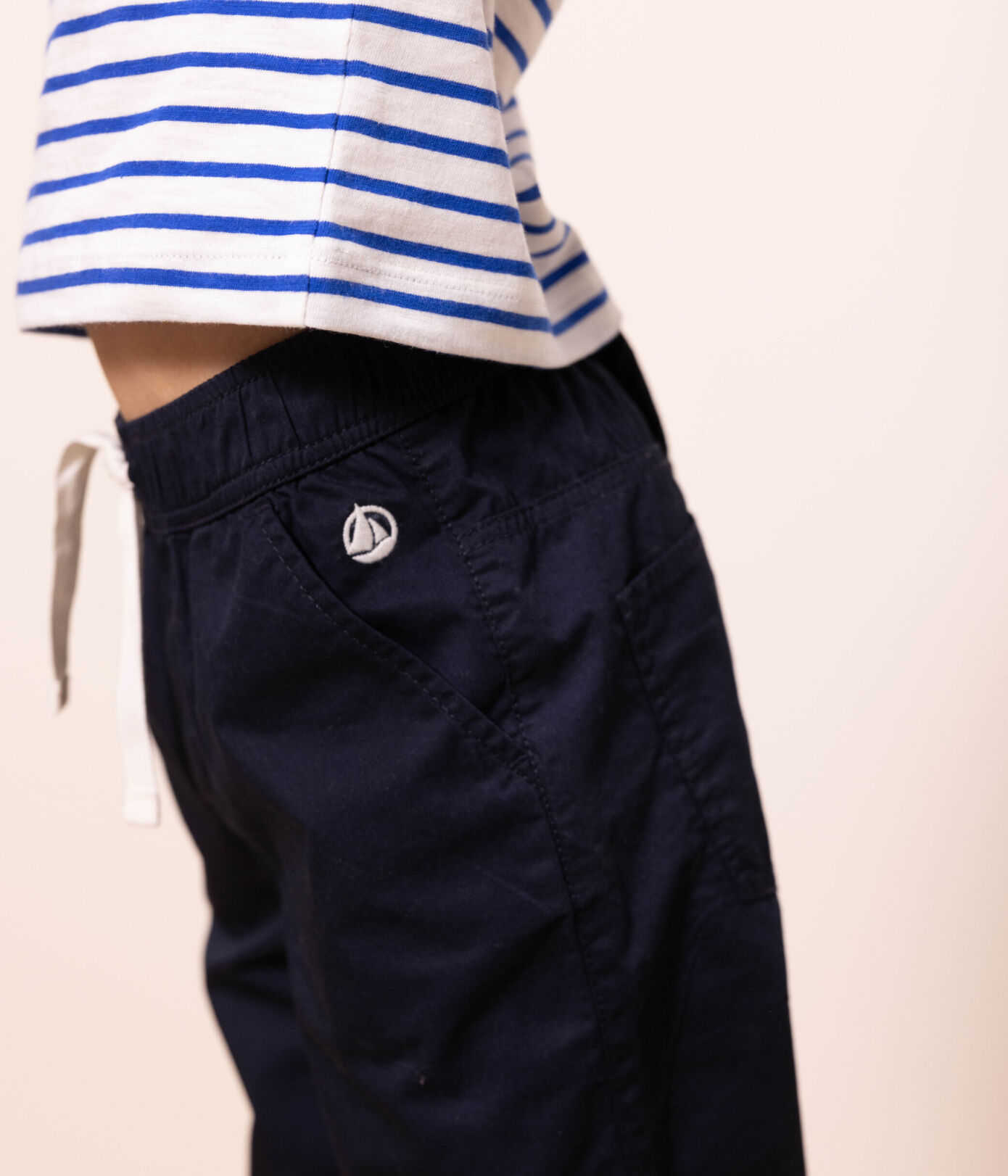 Pantalon regular en serge de coton enfant garon