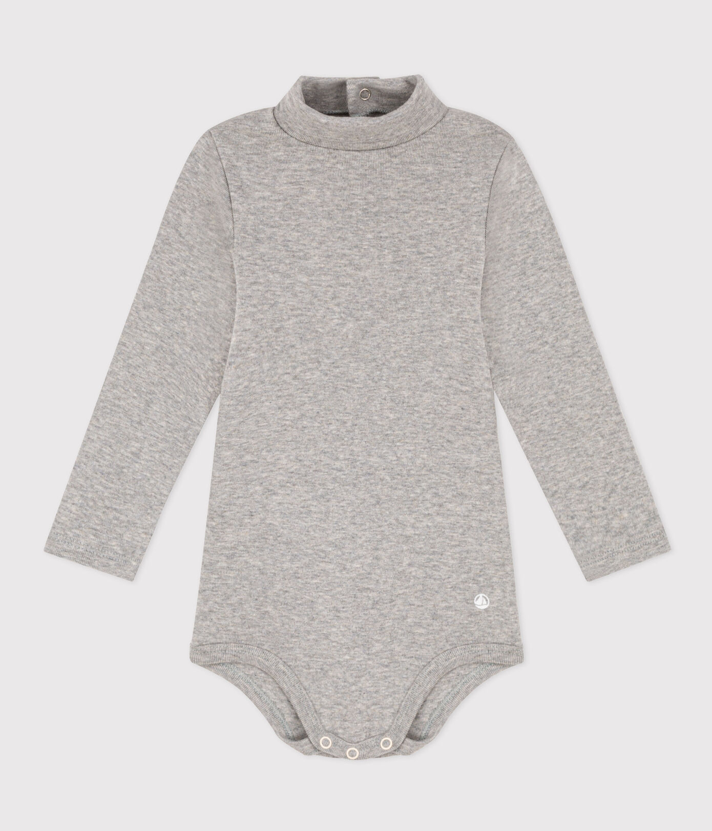 Body manches longues col roulé en coton bébé