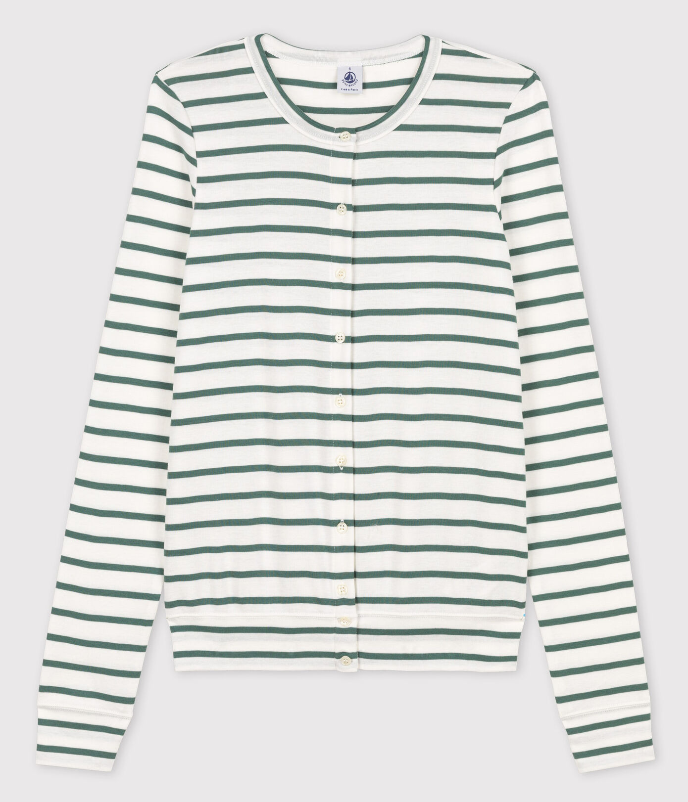 Cardigan iconique en coton rayé Femme