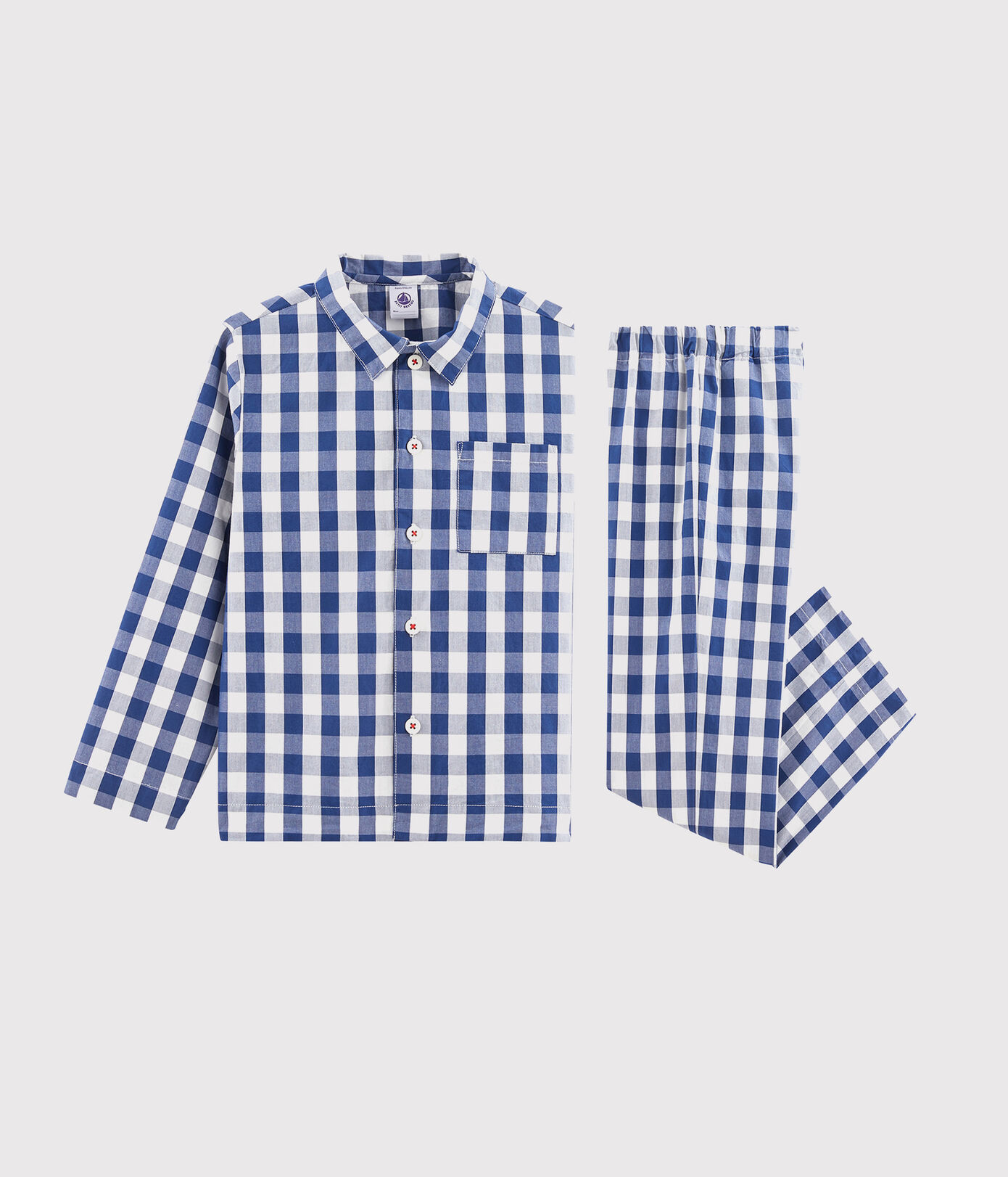 Pyjama à carreaux petit garon en twill