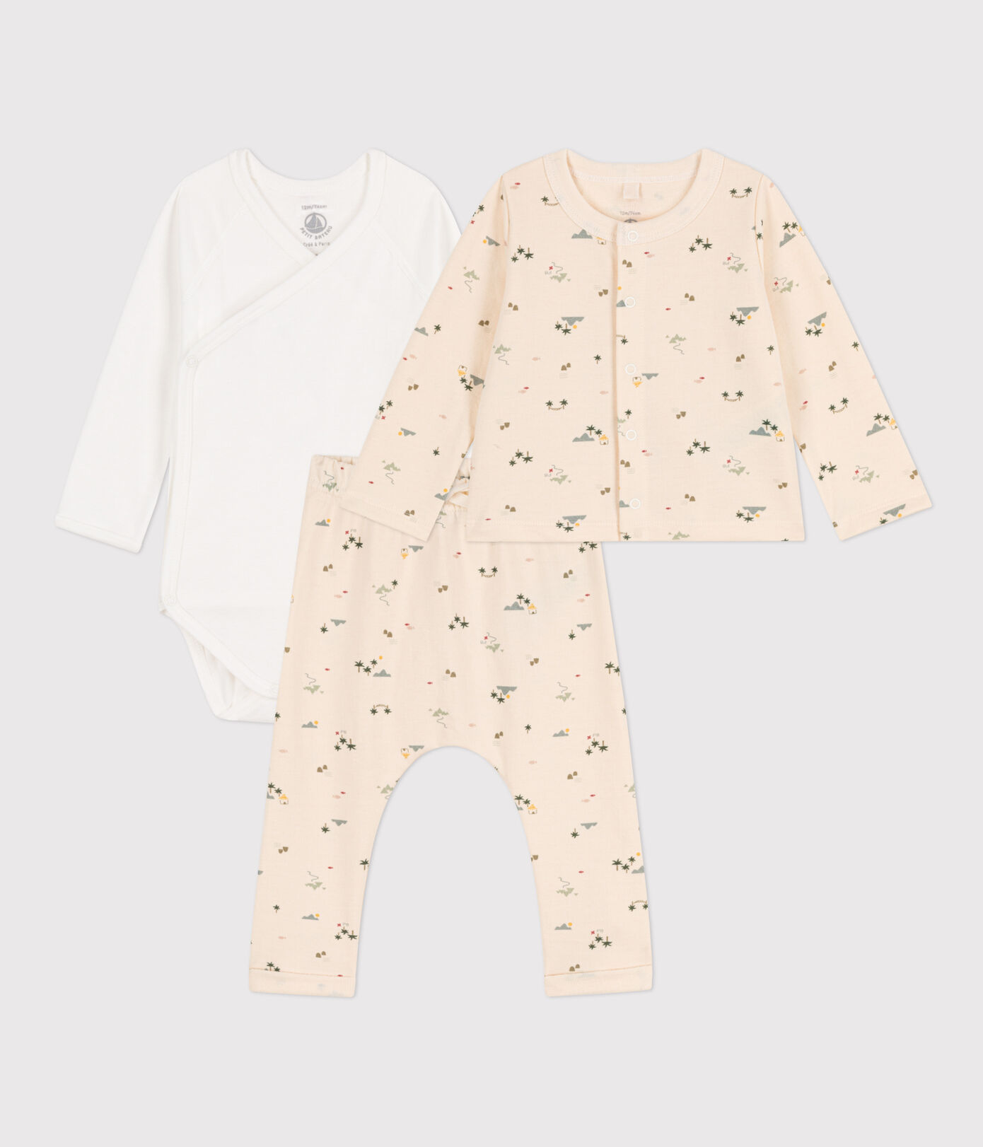 Ensemble imprimé en coton bébé