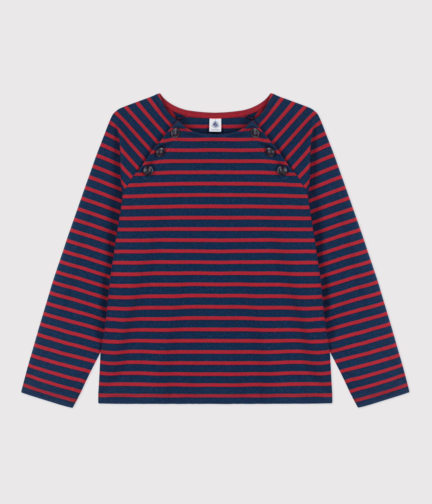 Marinière boutonnée en coton Femme