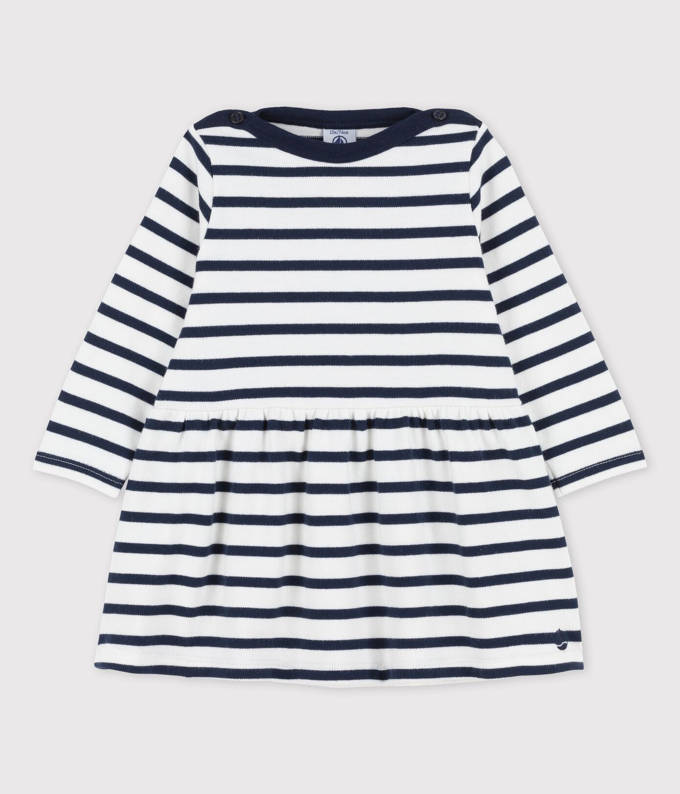 Robe manches longues iconique en jersey épais bio bébé