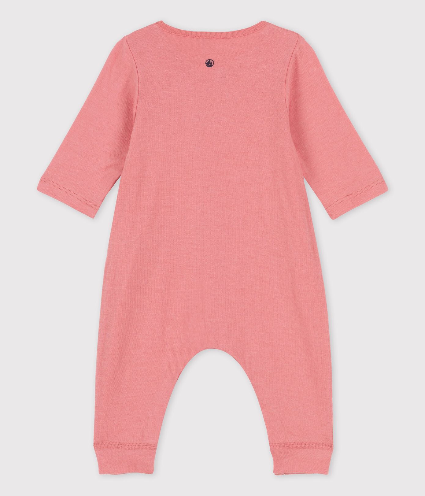 Combinaison longue unie en tubique bio bébé