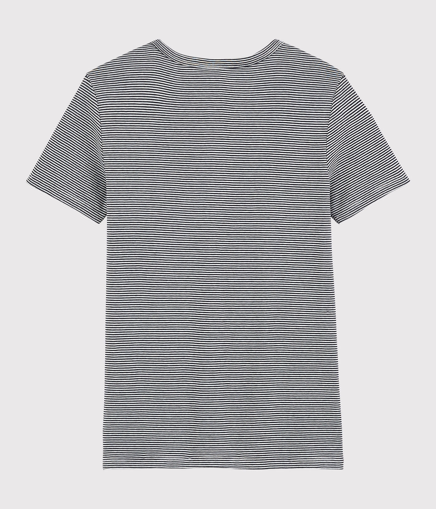 T-shirt col V iconique en coton rayé Femme