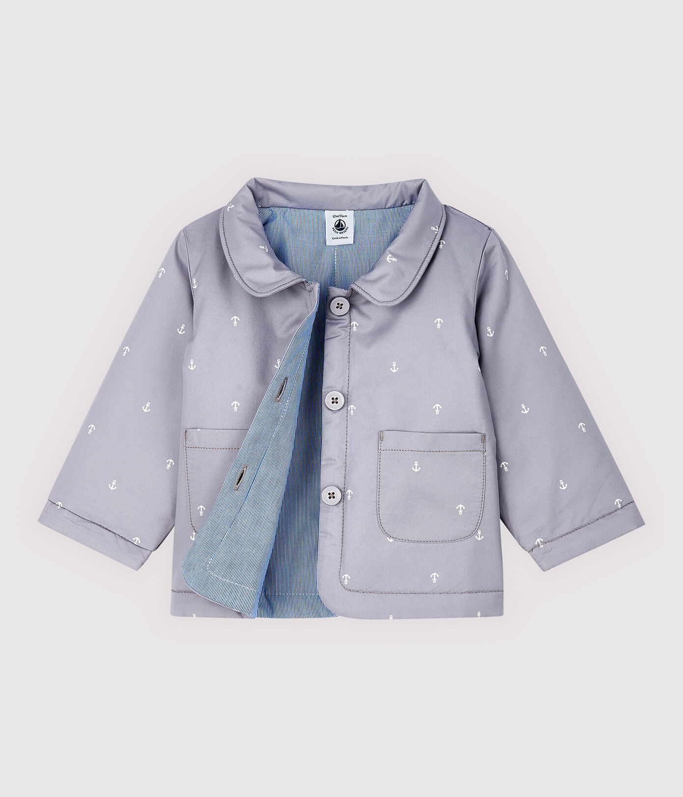 Veste cérémonie en serge craquante bébé garon