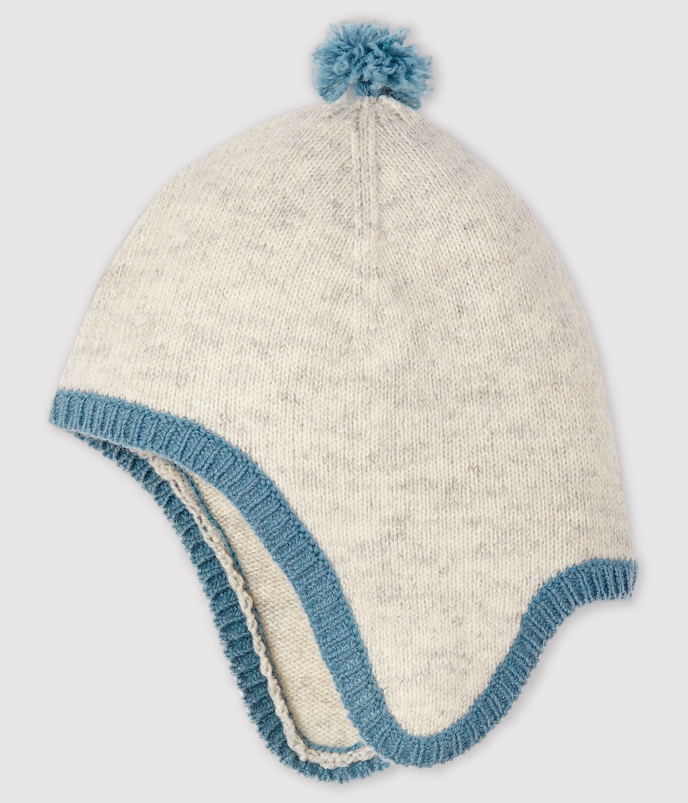 Bonnet gris chiné bébé garon en tricot