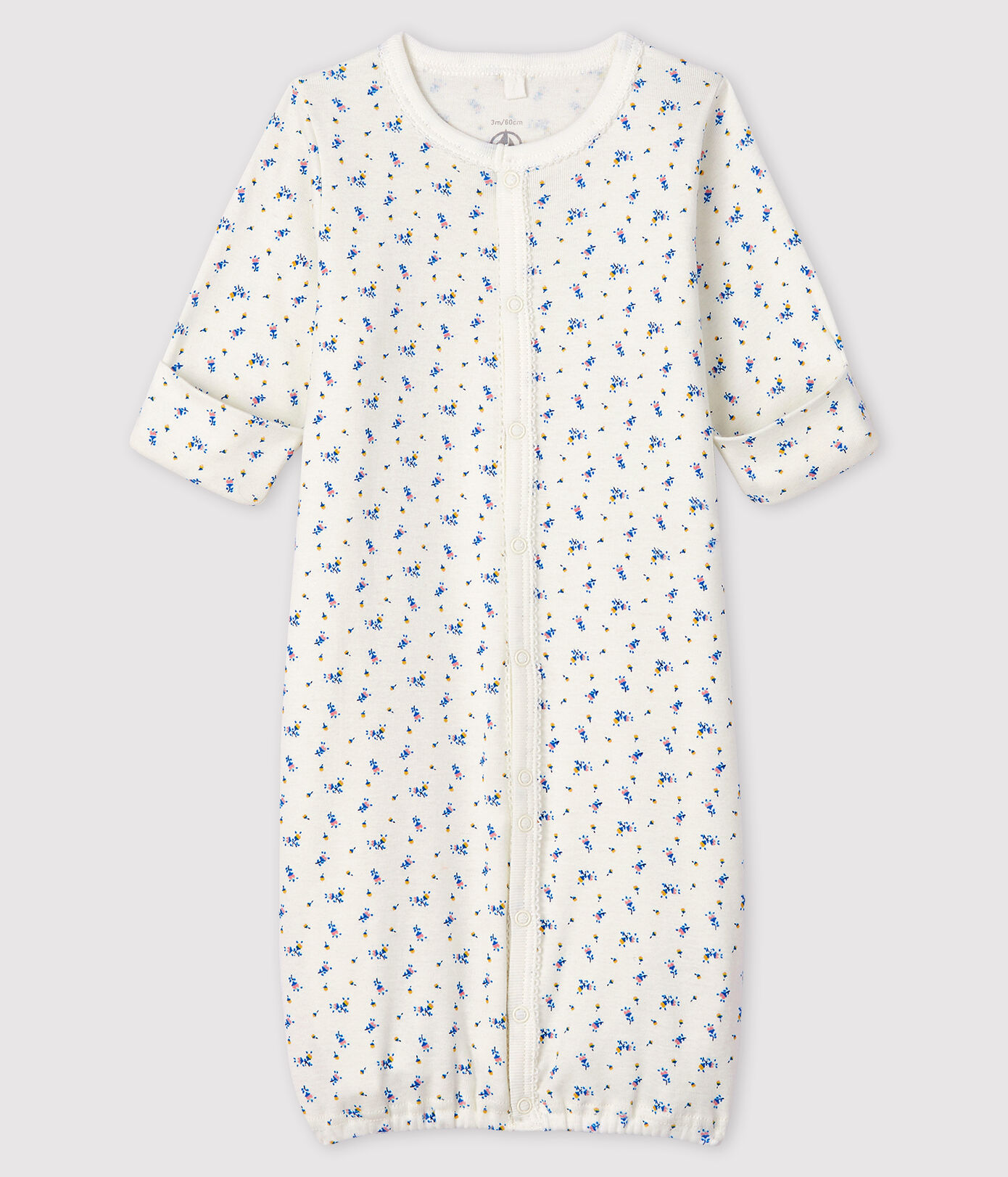 Combisac à fleurs bébé en coton biologique