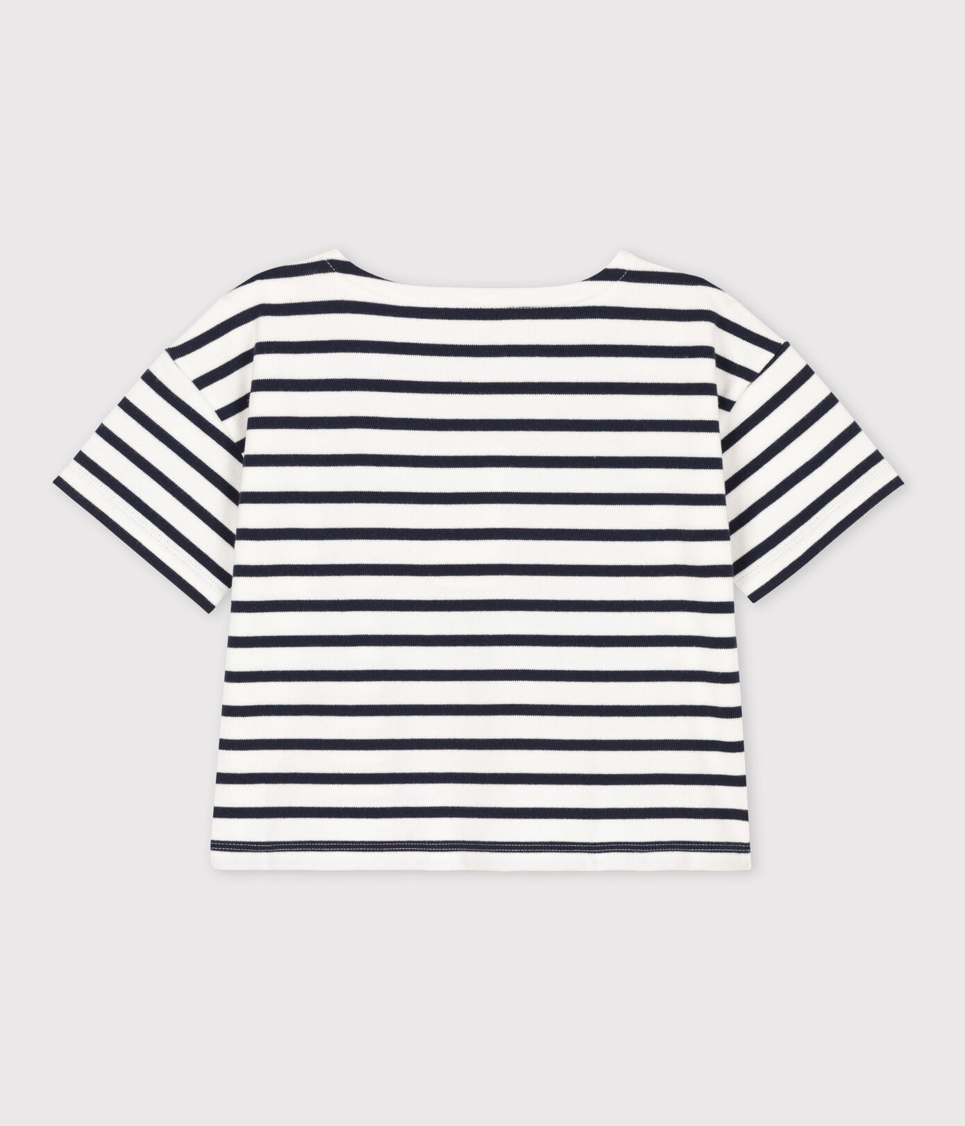 Tee-shirt rayé manches courtes en coton enfant fille