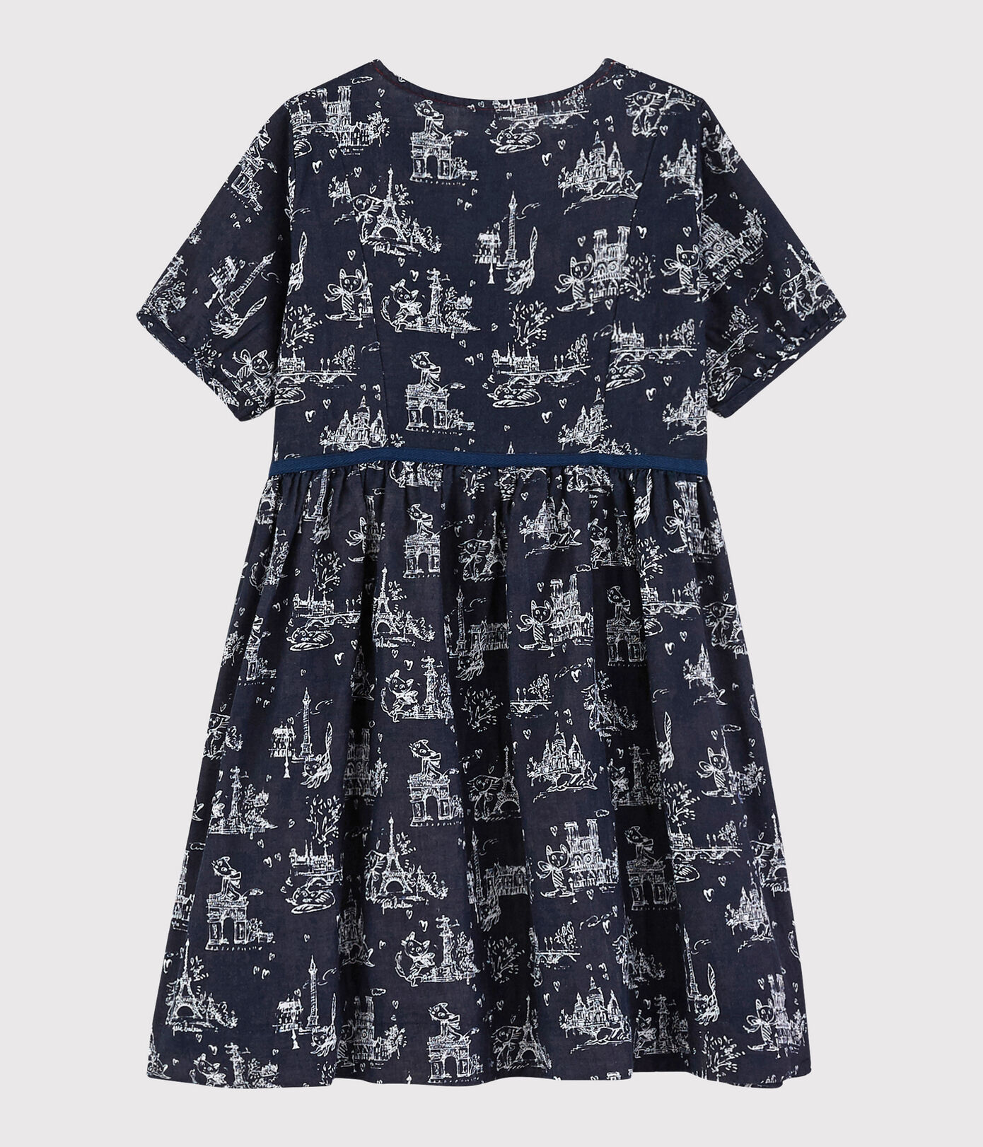 Robe manches courtes en tubique enfant fille
