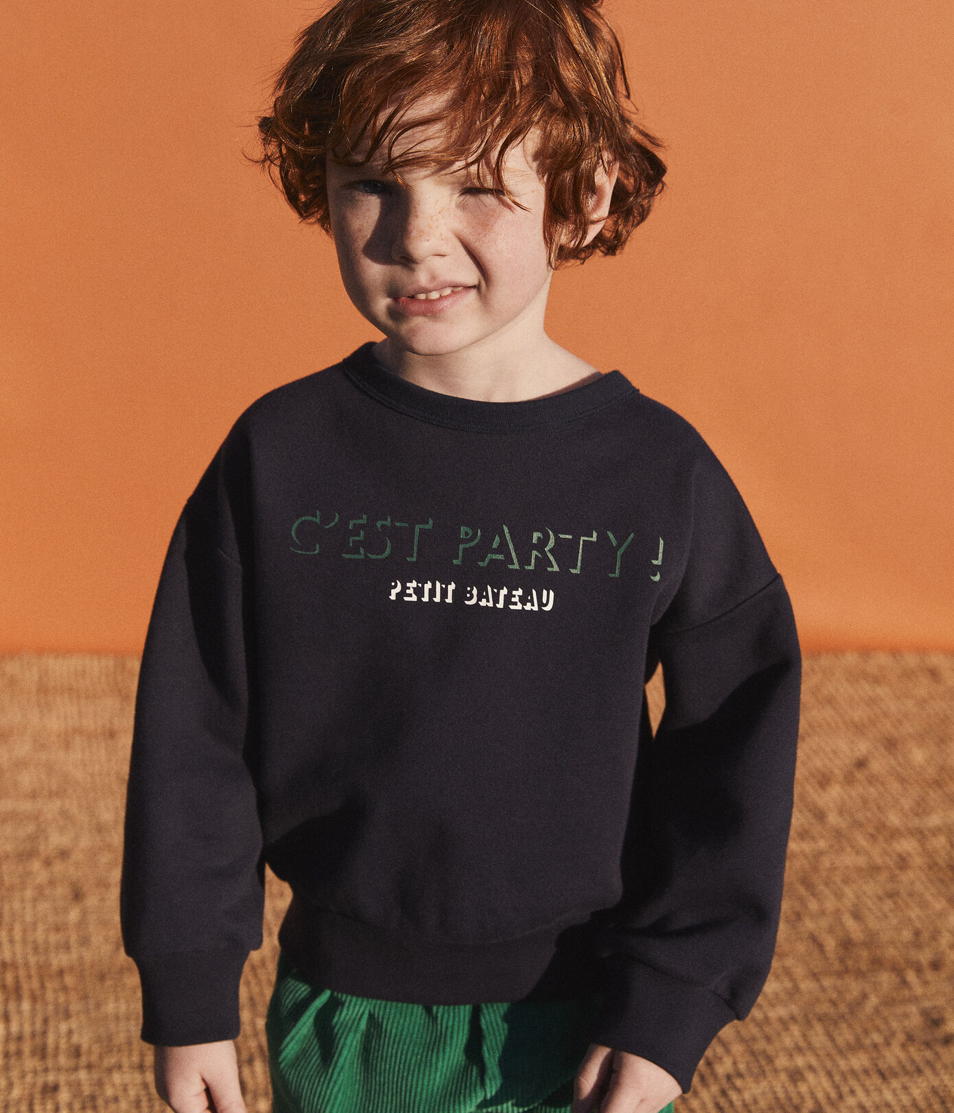 Sweatshirt imprimé en molleton enfant fille / garon