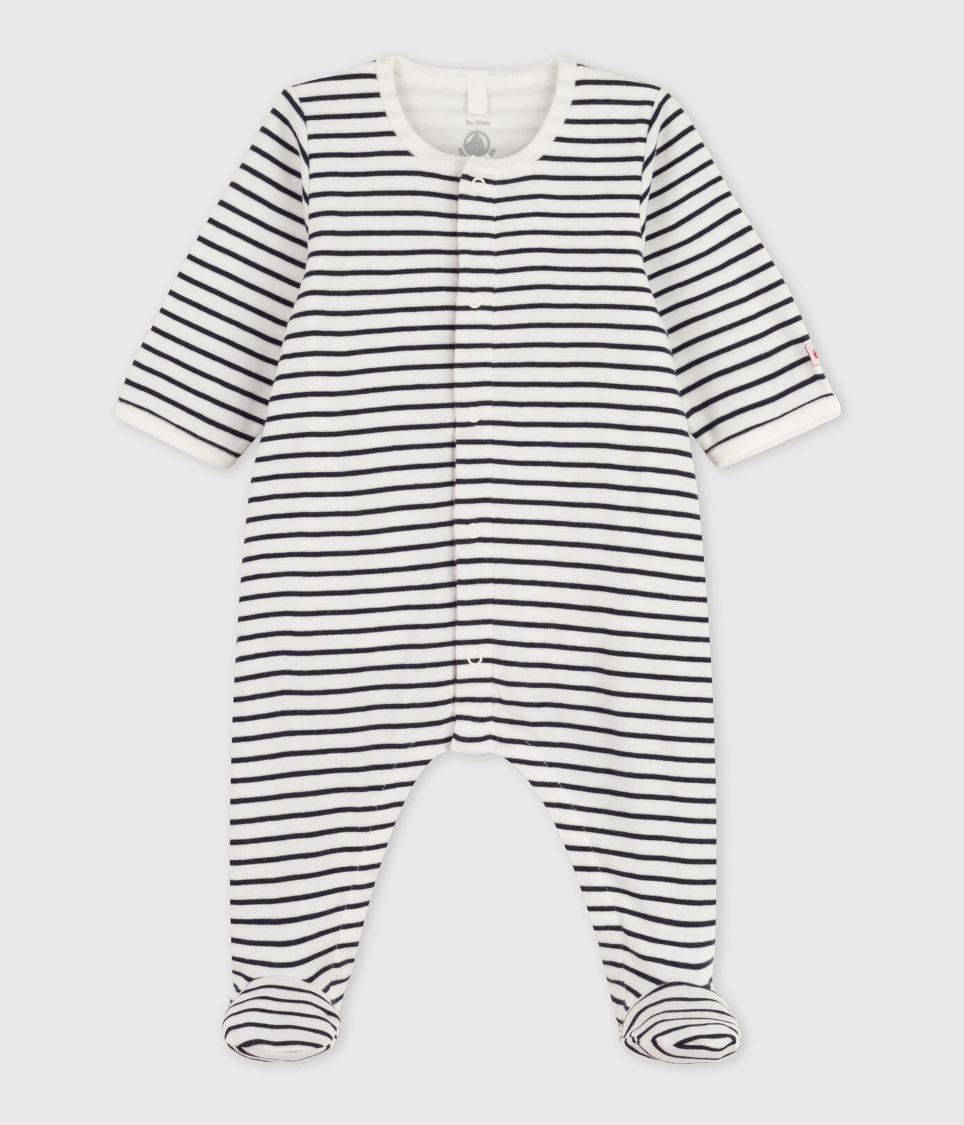 Bodyjama à rayures bébé en coton