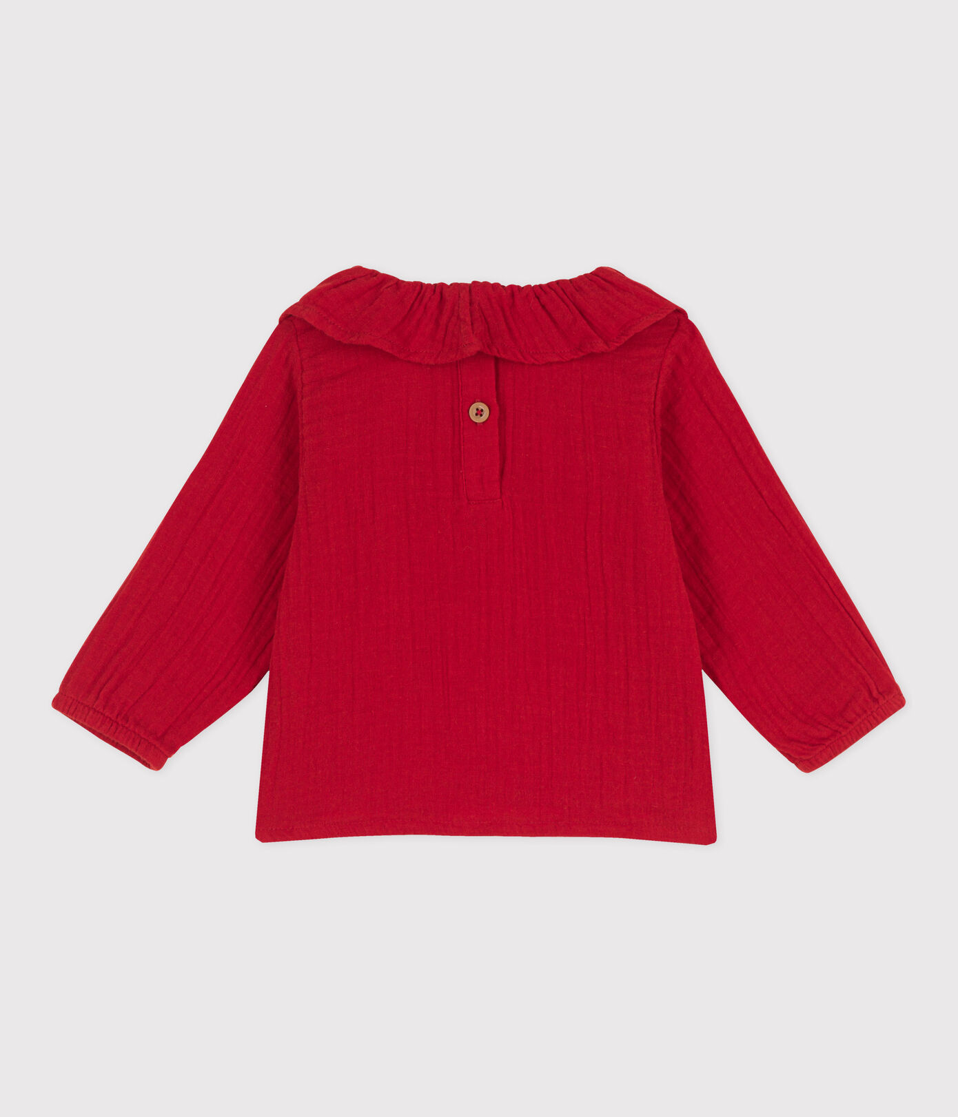 Blouse manches longues bébé en gaze de coton