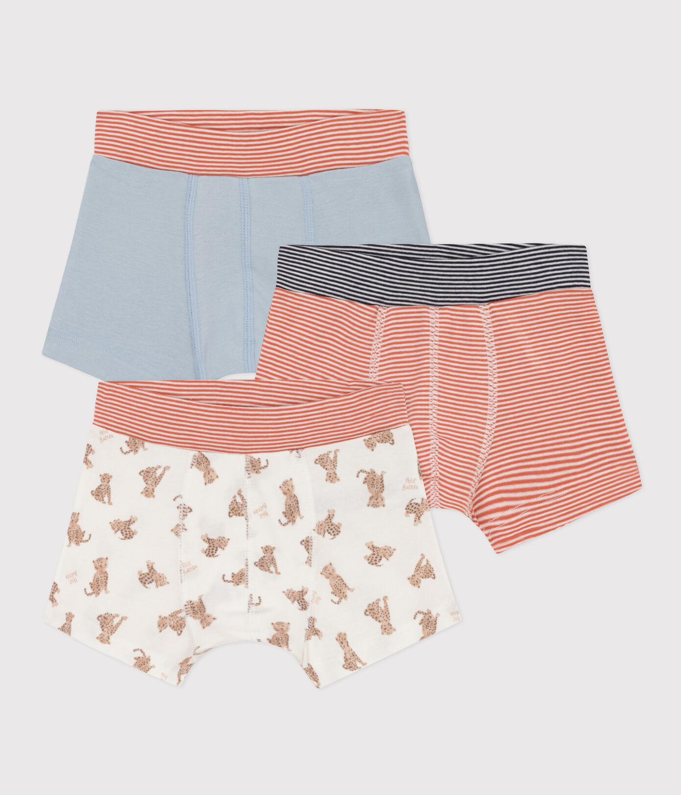 Lot de 3 boxers léopards en coton petit garon