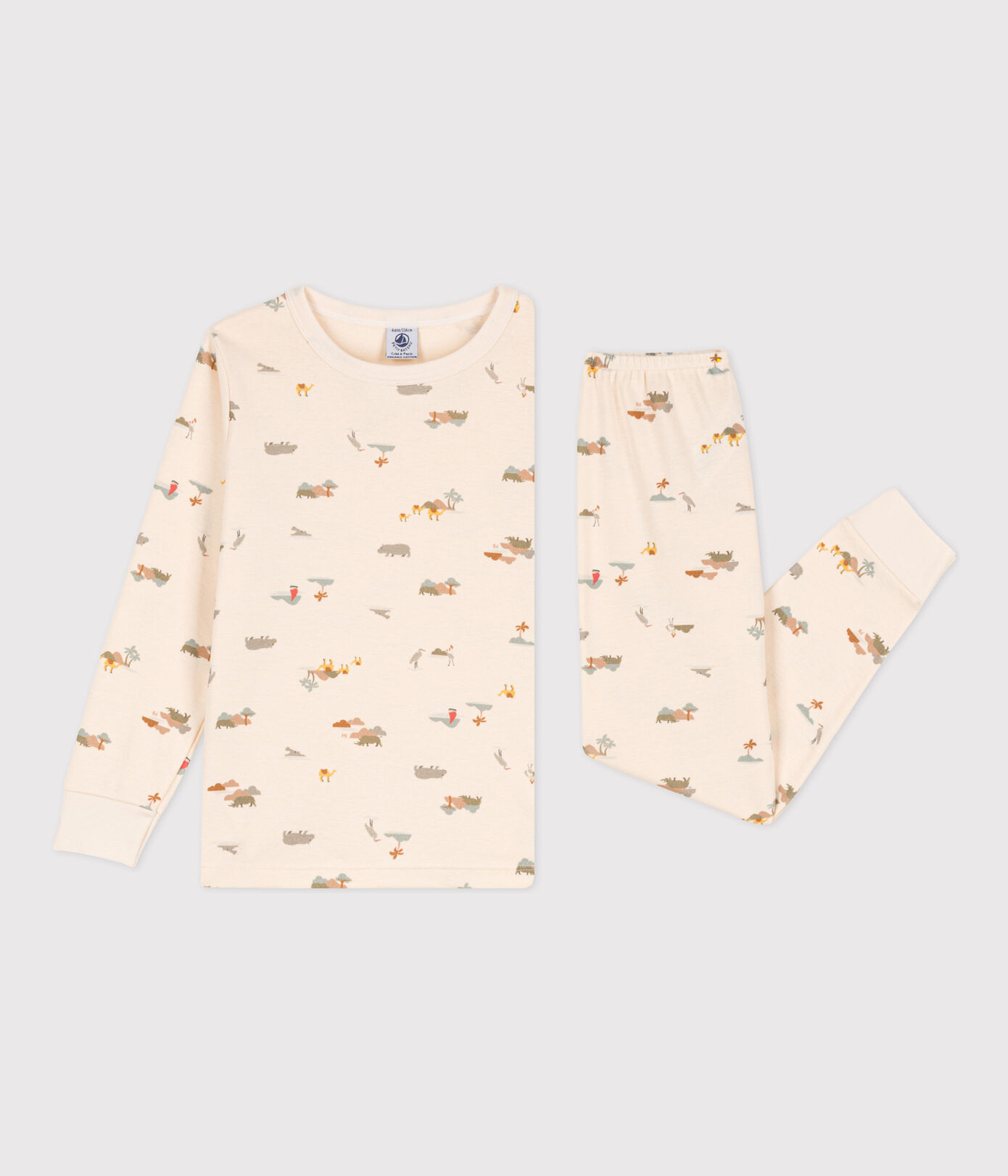Pyjama animaux en coton petite fille/petit garon