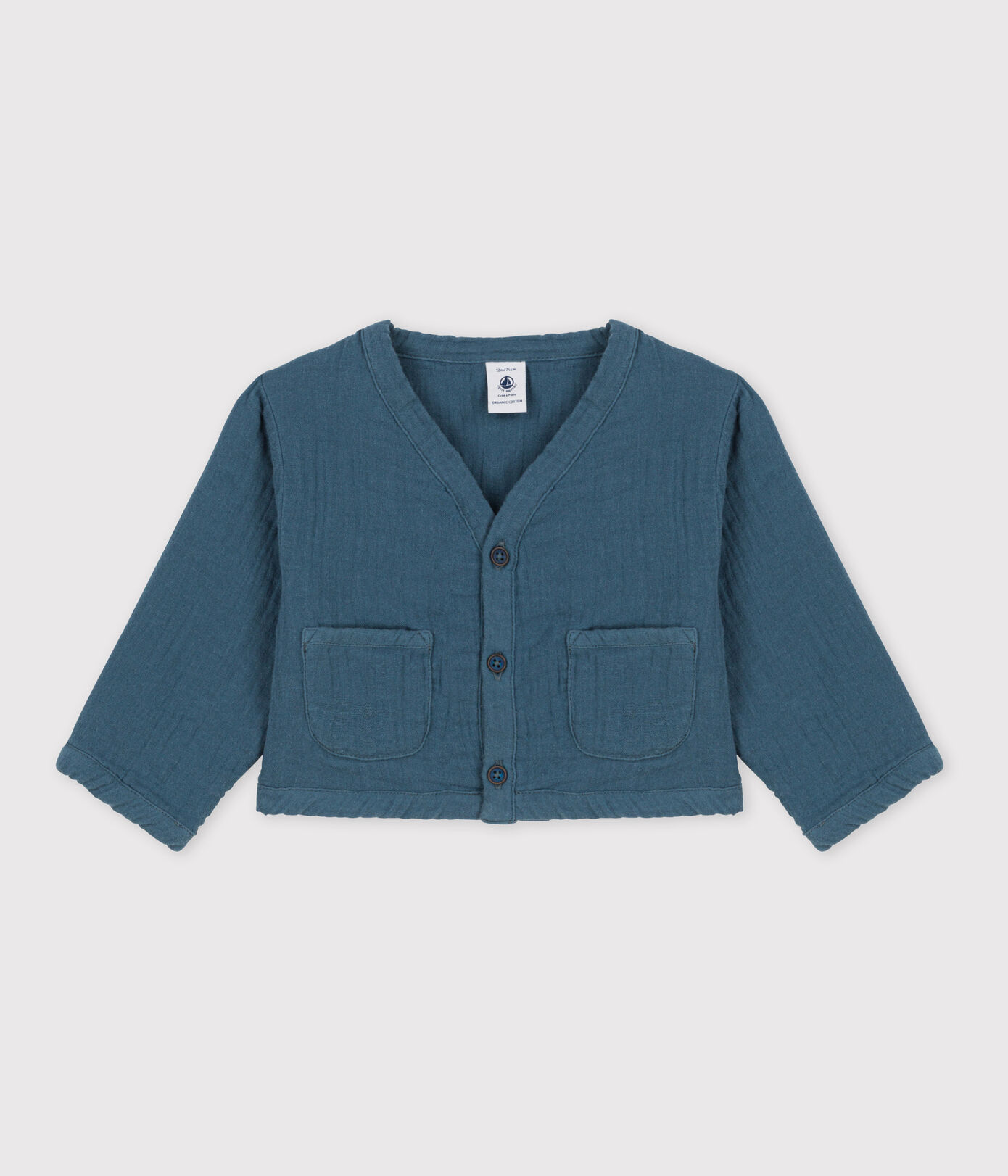 Cardigan bébé en gaze de coton