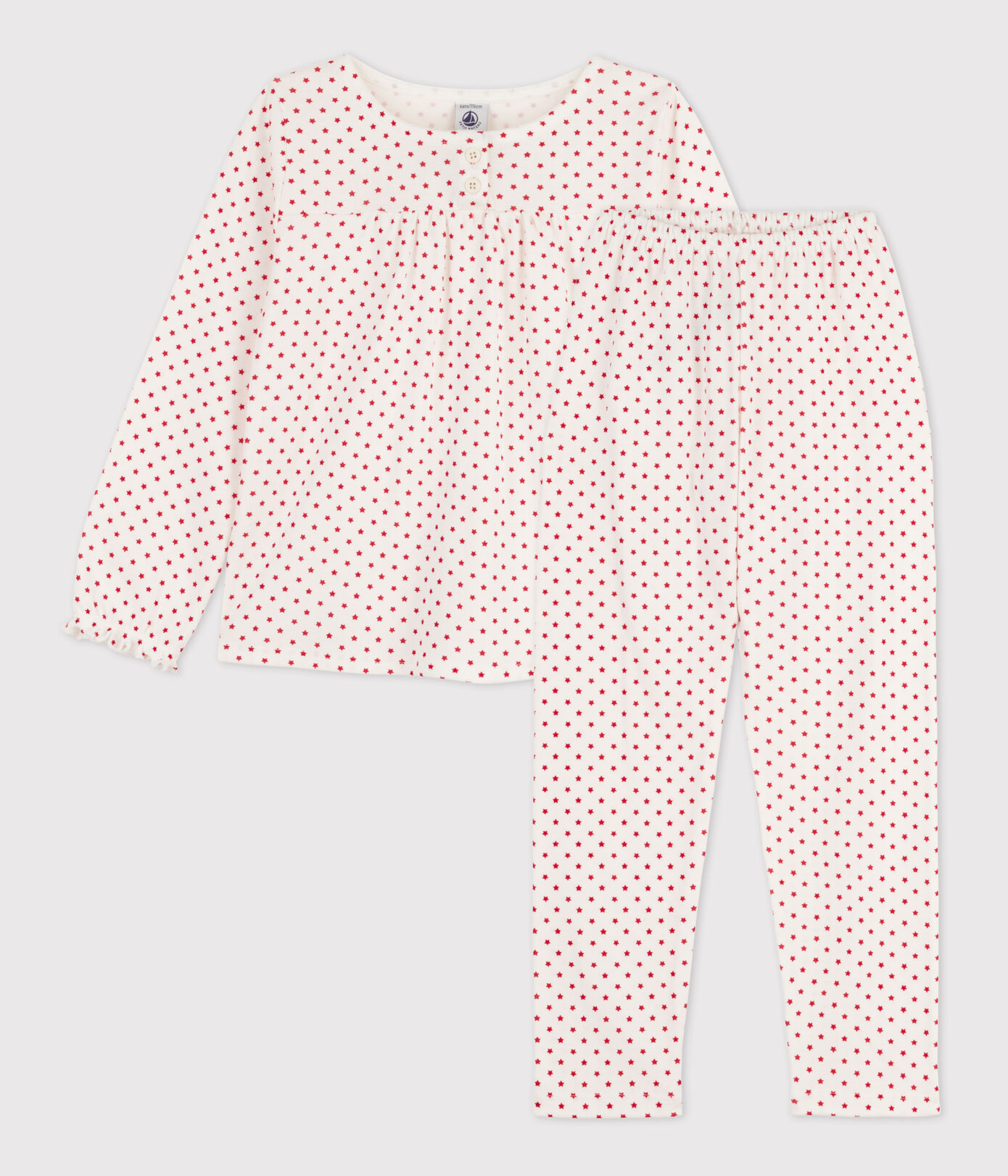 Pyjama étoile petite fille à l'imprimé en coton