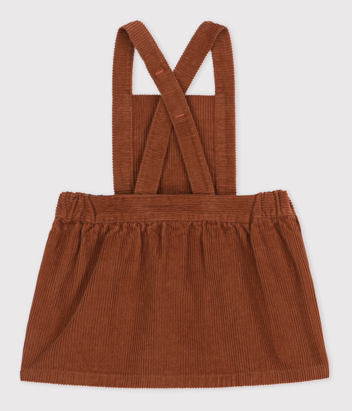 Robe sans manche bébé en velours grosses ctes