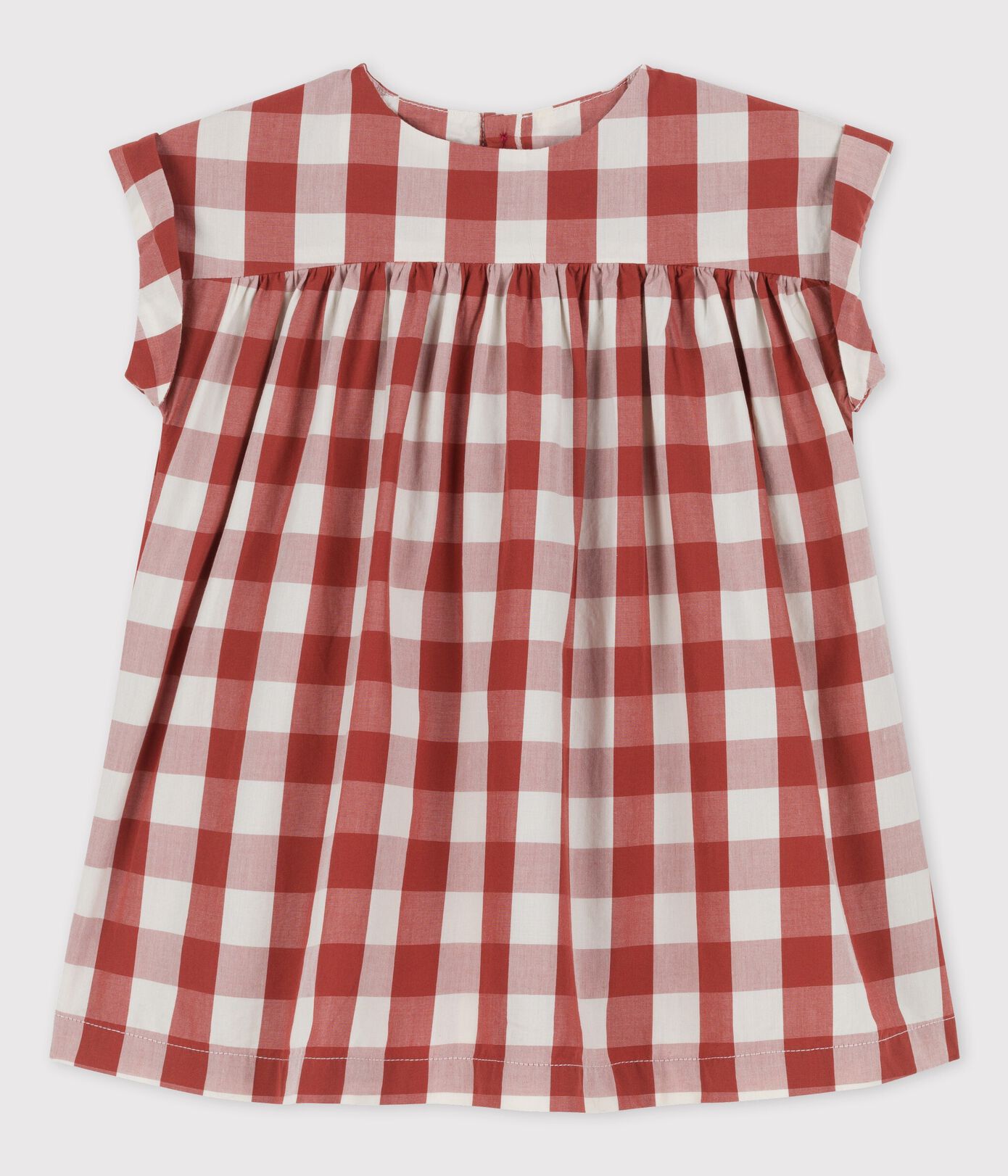 Robe en popeline vichy bébé