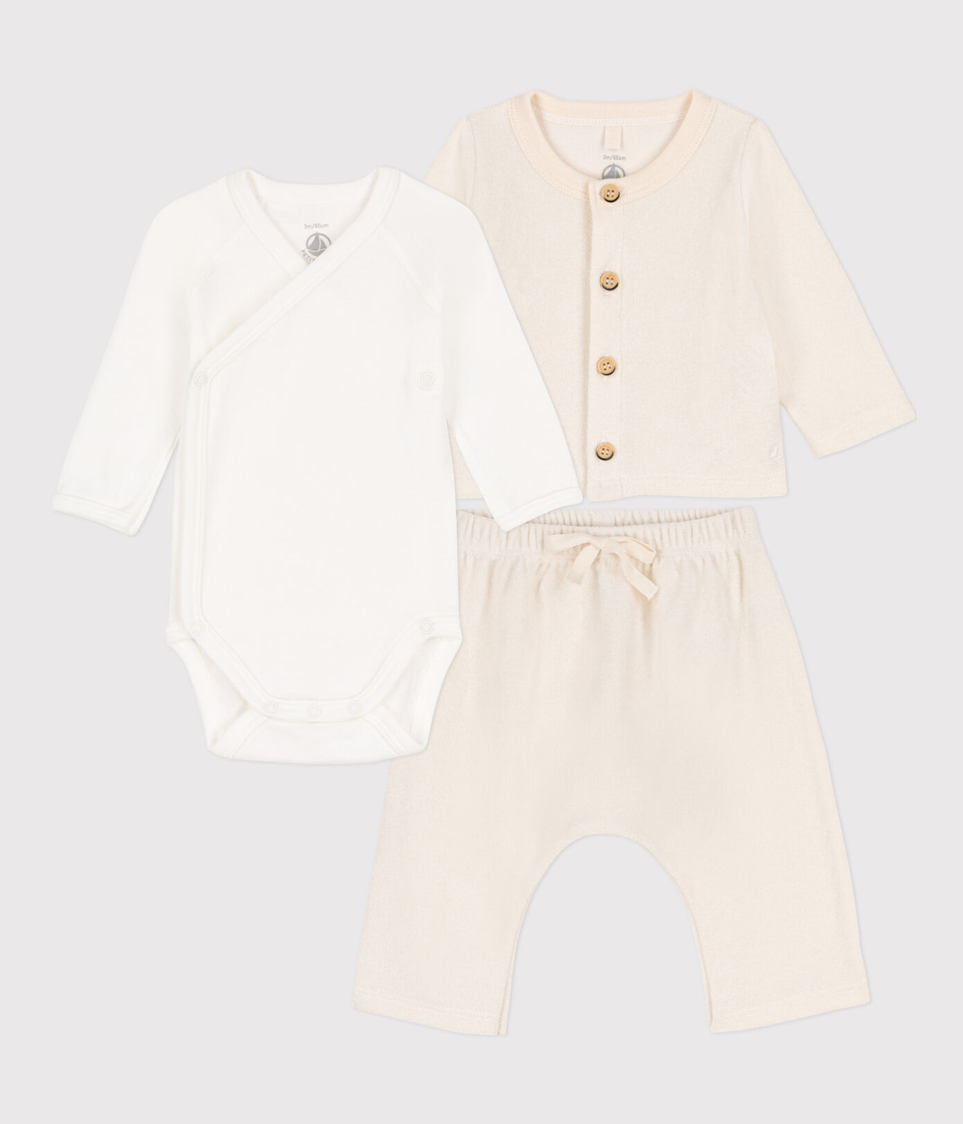 Ensemble en bouclette éponge bébé