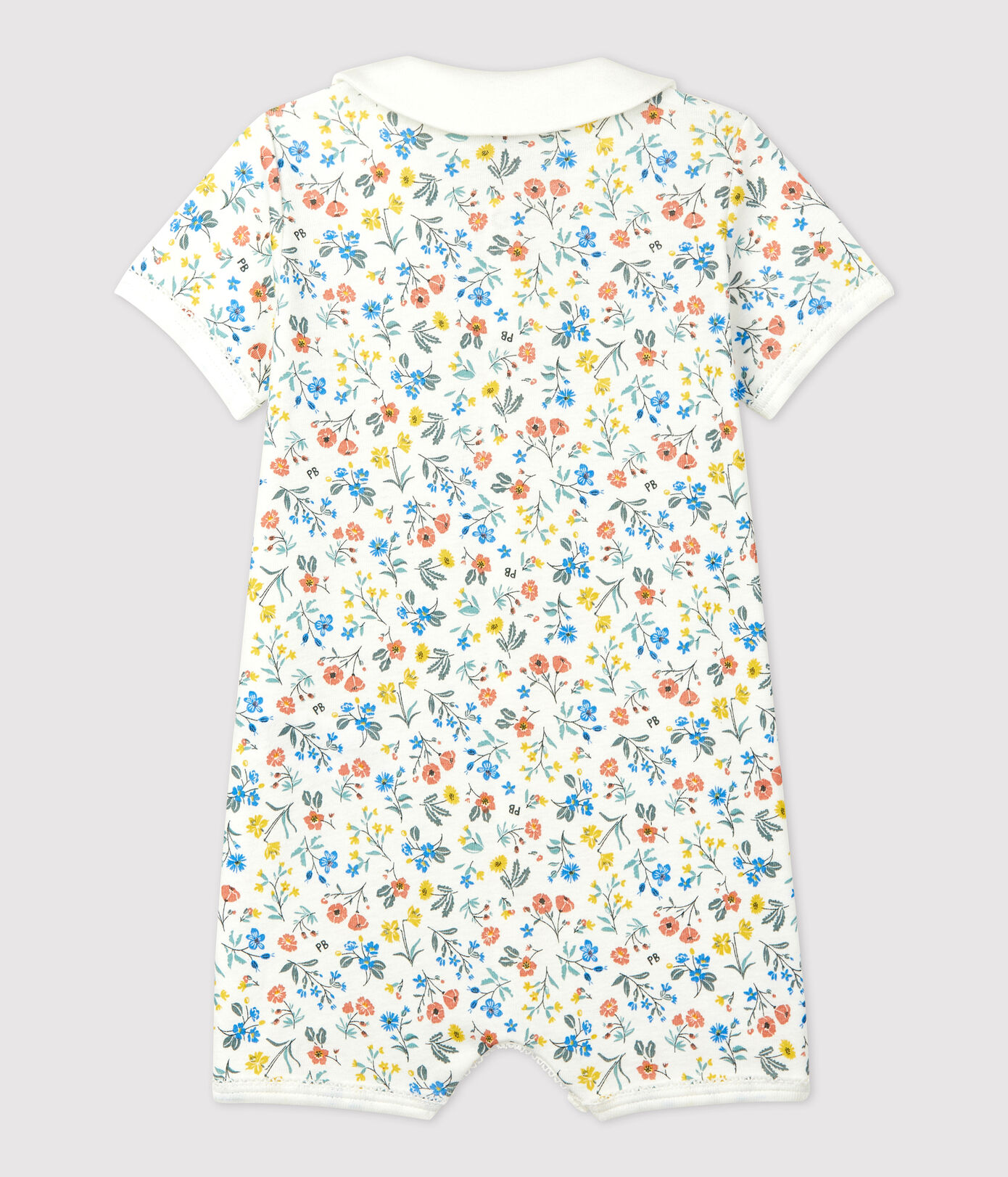 Combicourt fleuri bébé en coton