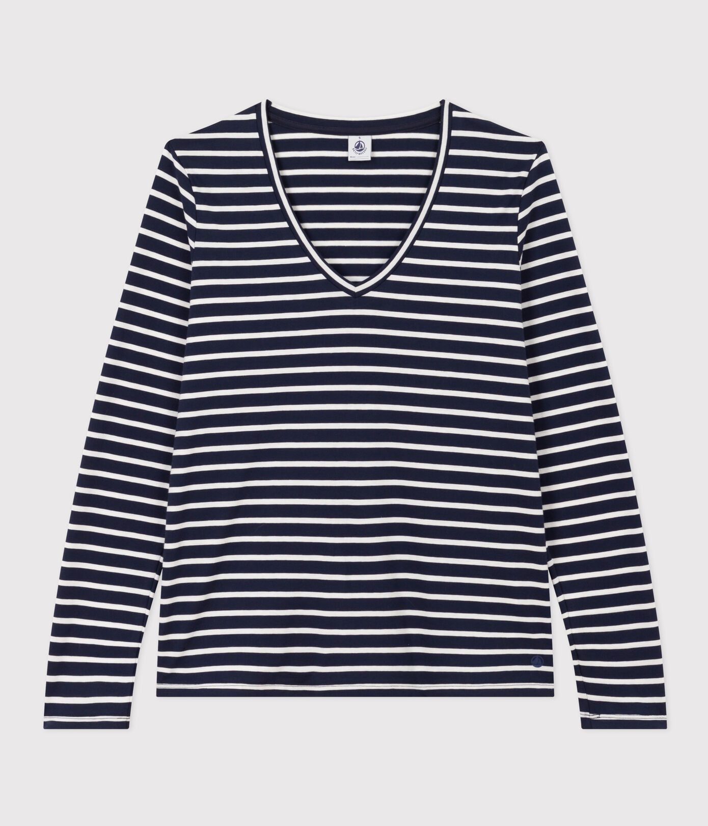 Tee-shirt LE DROIT col V en coton Femme