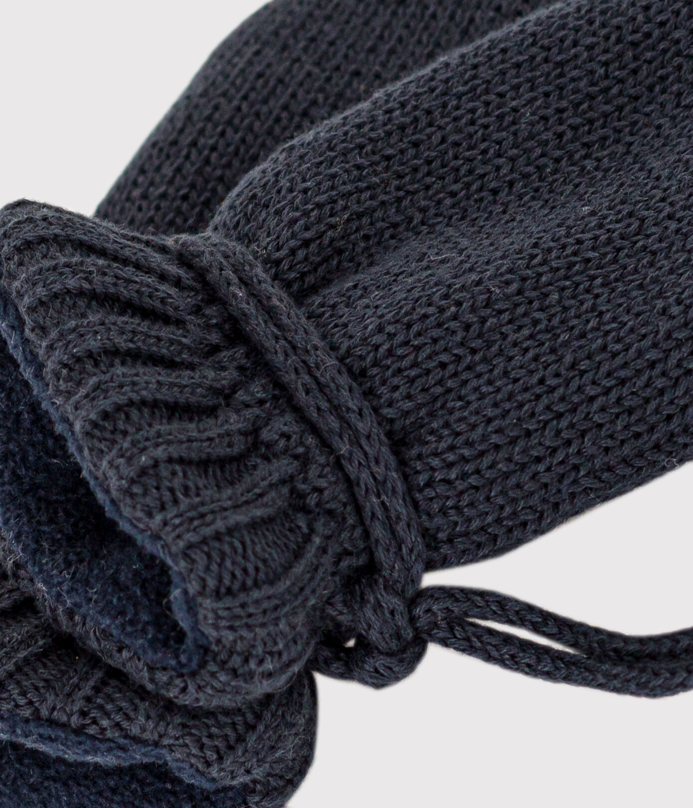 Moufles bébé en tricot doublées en polaire recyclée