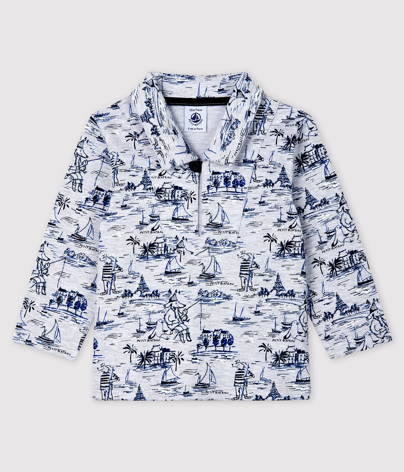 Sweatshirt en molleton imprimé bébé garon