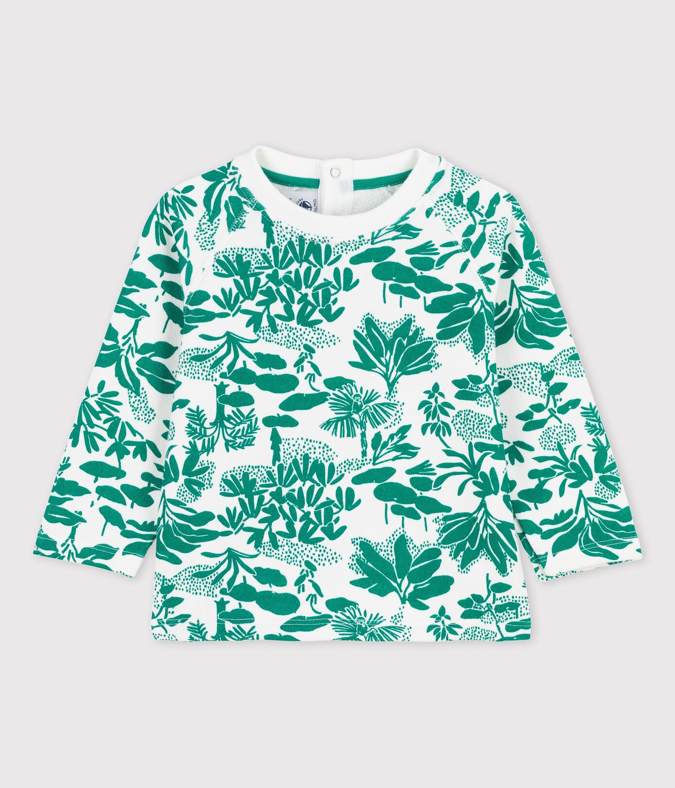 Sweatshirt imprimé végétal en molleton bébé