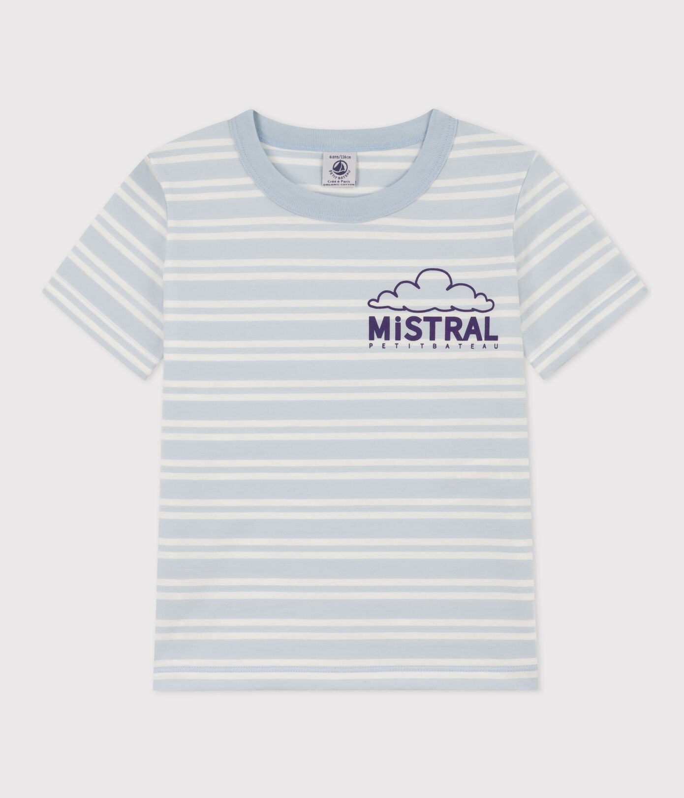 Tee-shirt rayé en coton enfant garon