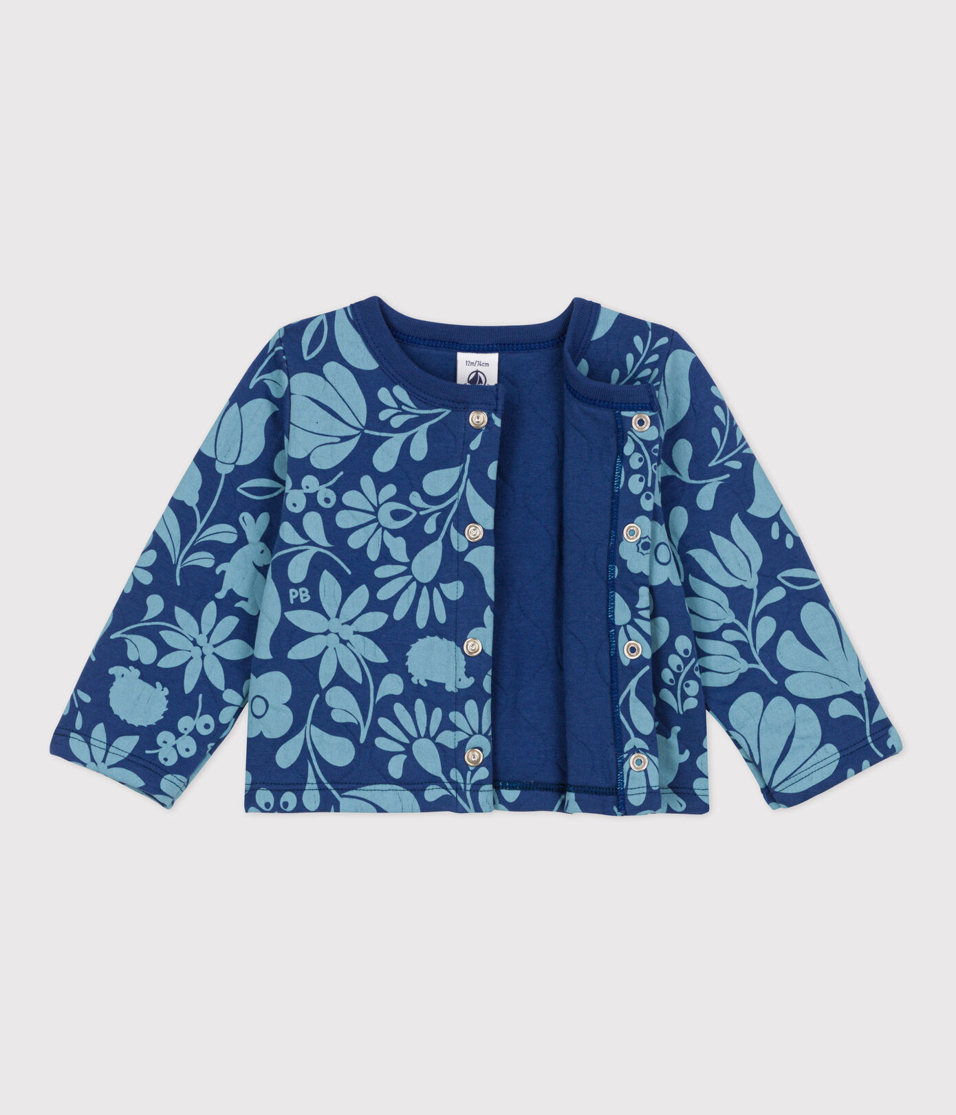 Cardigan bébé imprimé en tubique matelassé