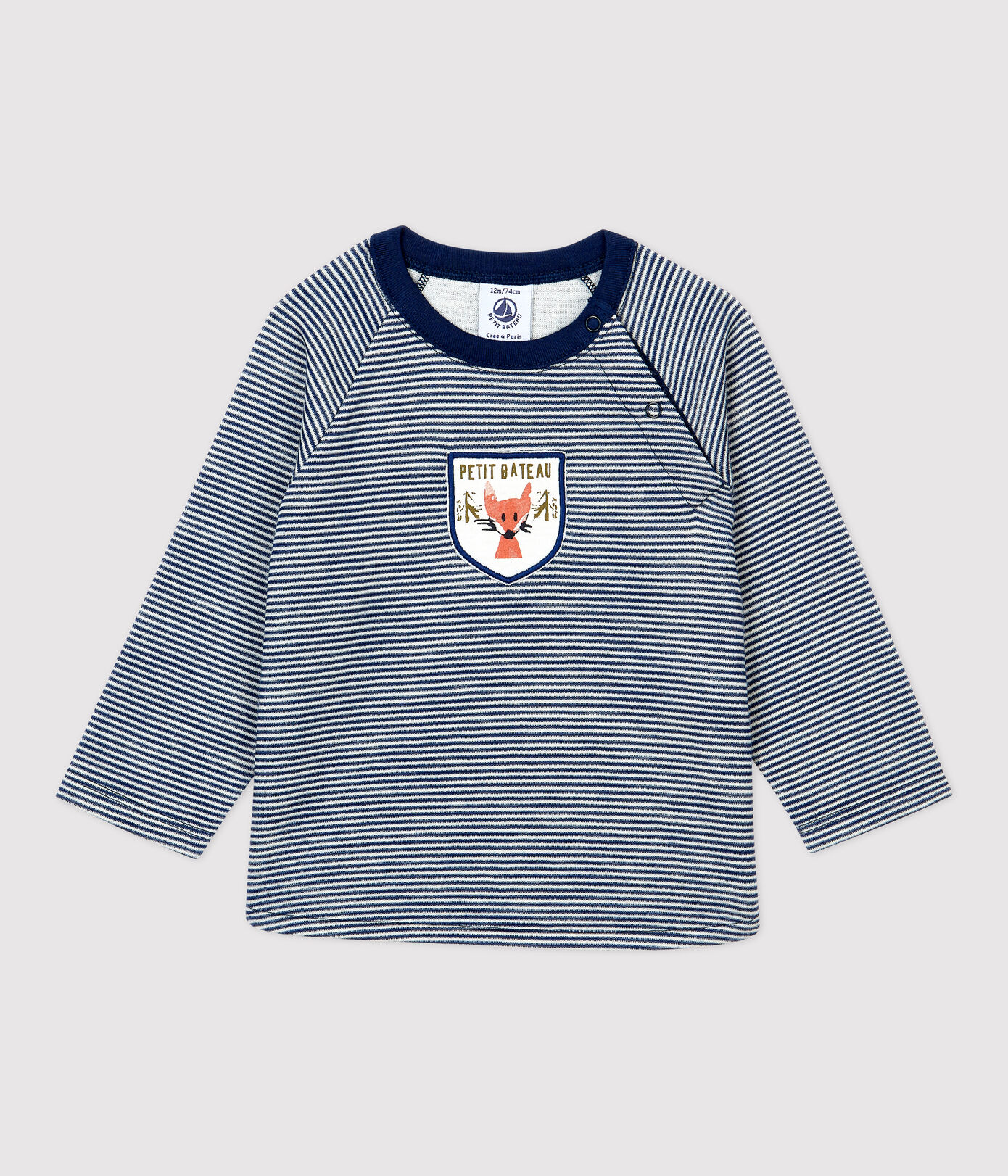 Tee-shirt en laine et coton bébé.