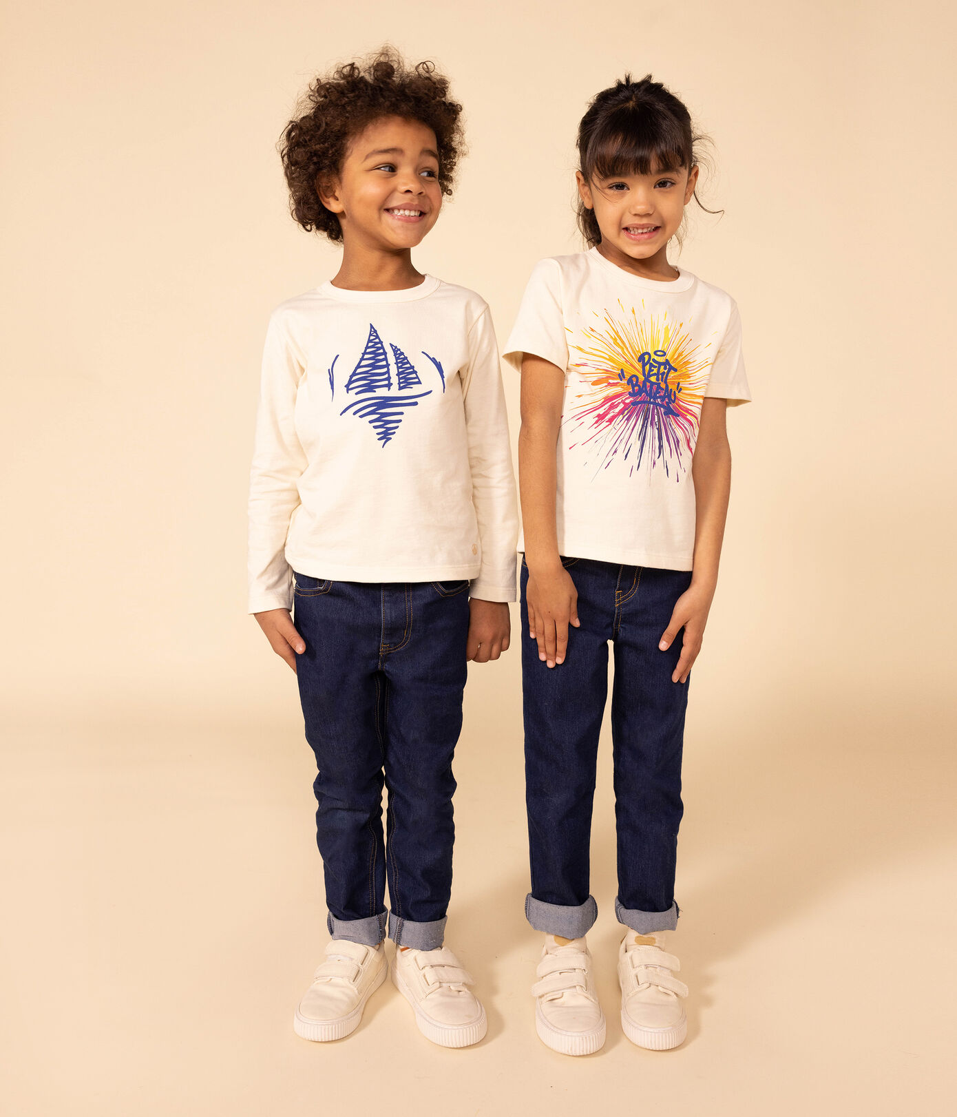 Tee-shirt manches courtes en coton enfant garon
