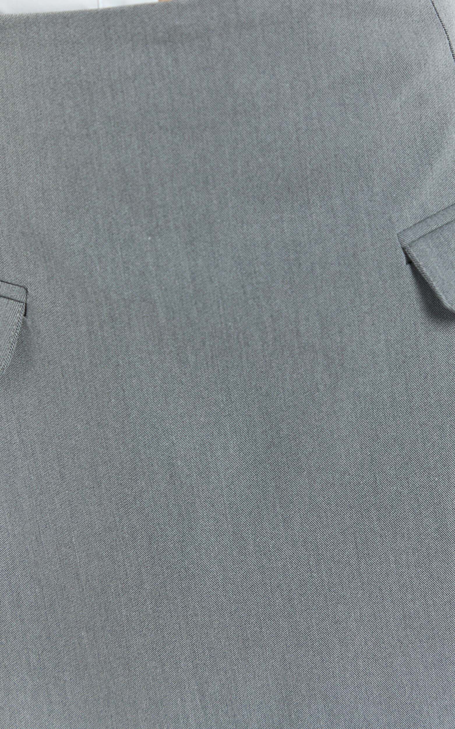 Lois Mini Skirt - Pocket Split Workwear Skirt in Grey